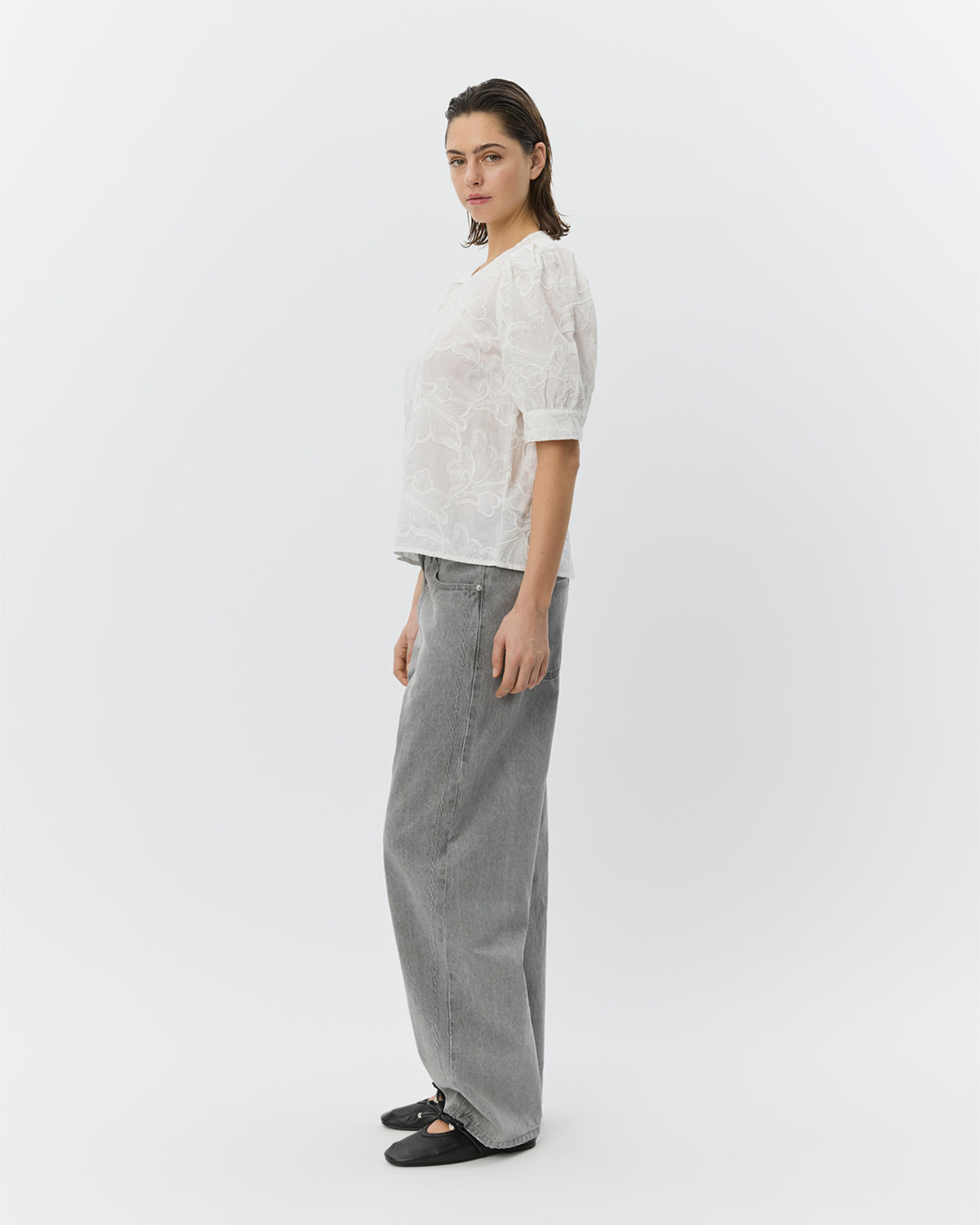 Sofie Schnoor WOMEN AHLIASW BLUSE MED PUFF ÆRME Bluse 0100 White