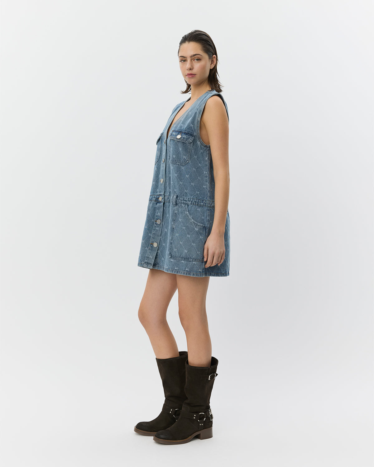 Sofie Schnoor WOMEN ALBERTINESW DENIM MINI KJOLE Kjole 5036 Blue