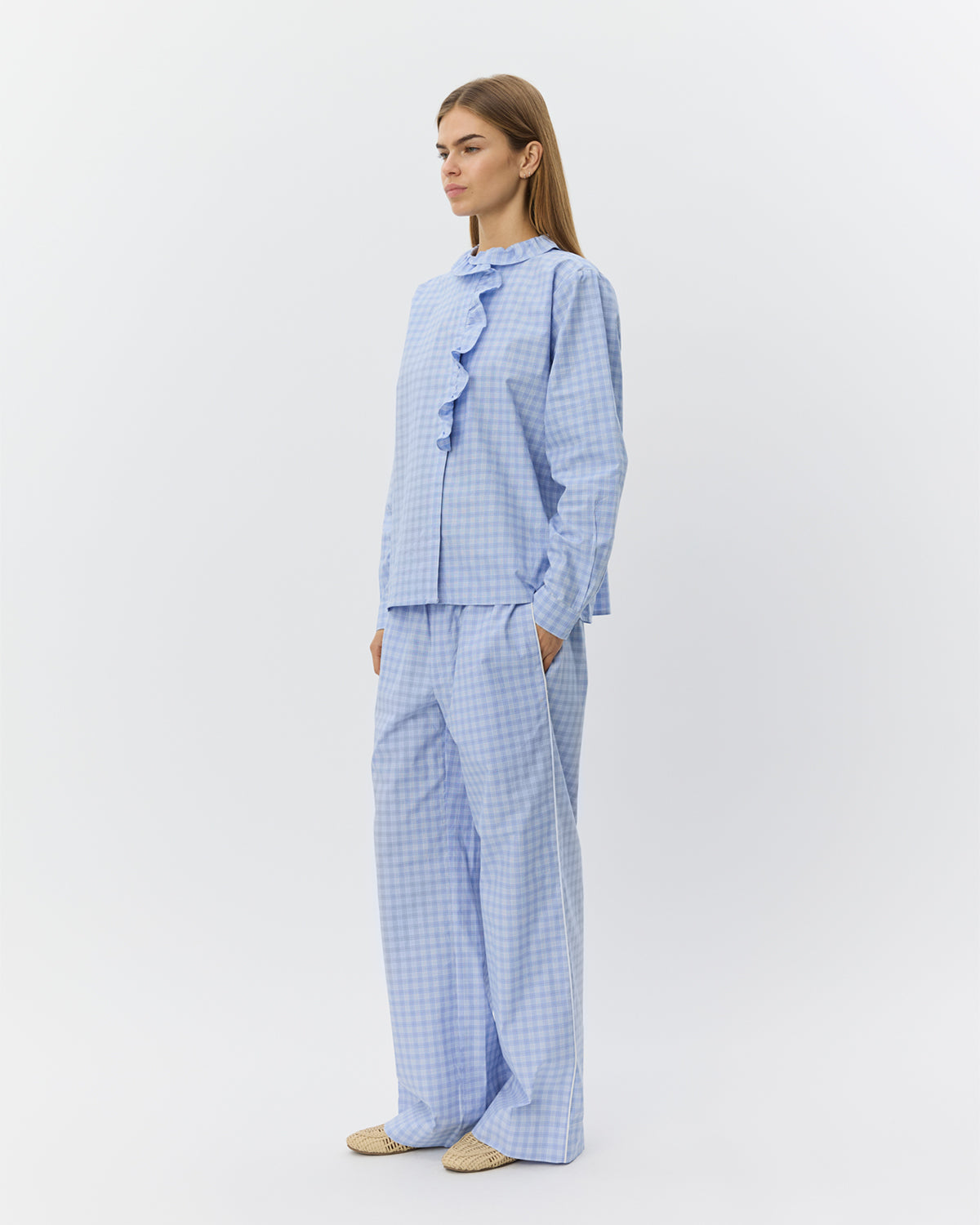 Sofie Schnoor WOMEN BELLESW TERNET SKJORTE MED FLÆSE Skjorte 5036 Blue