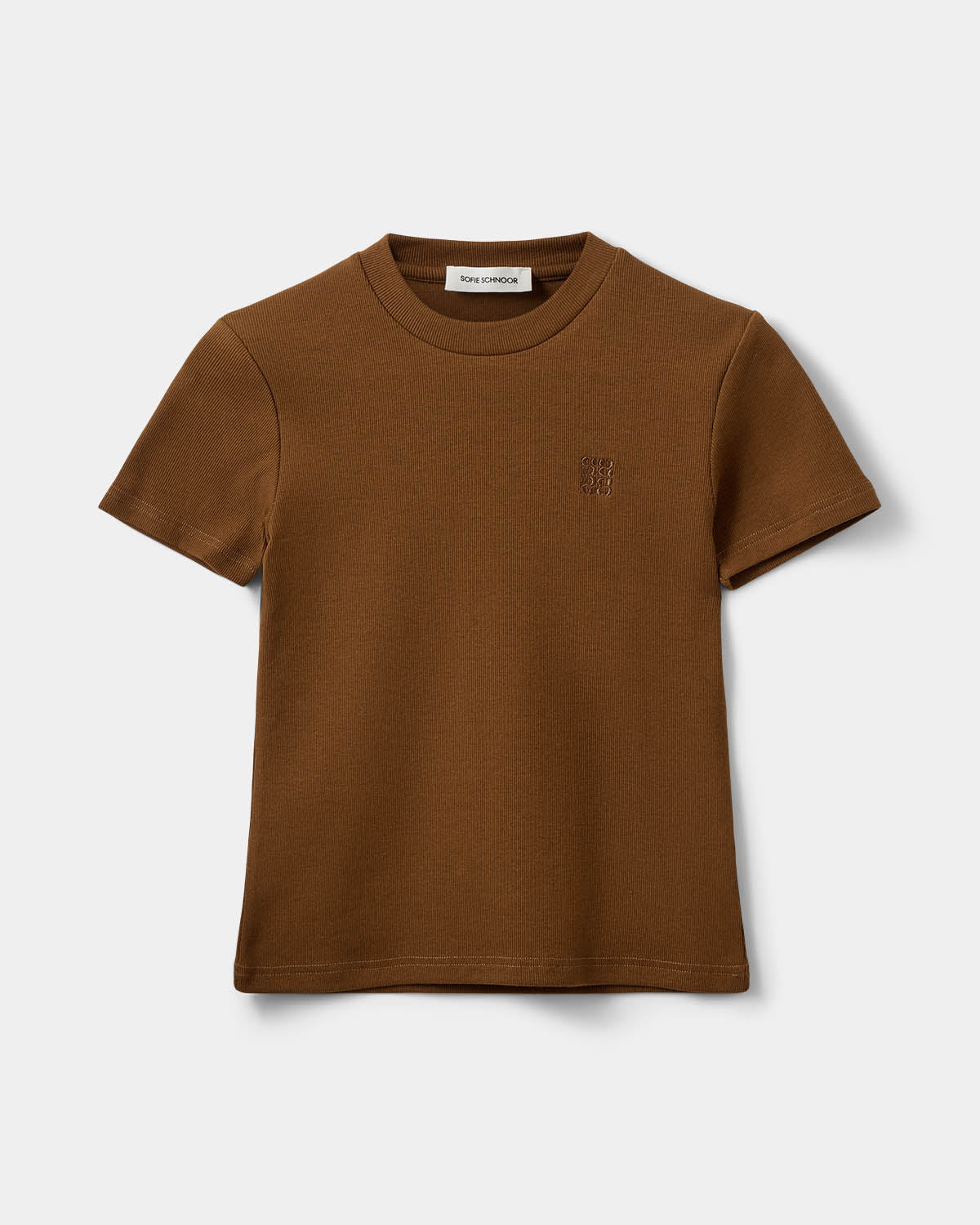 Sofie Schnoor WOMEN BLAKESW RIB BABY TEE T-shirt 7164 Maple Brown