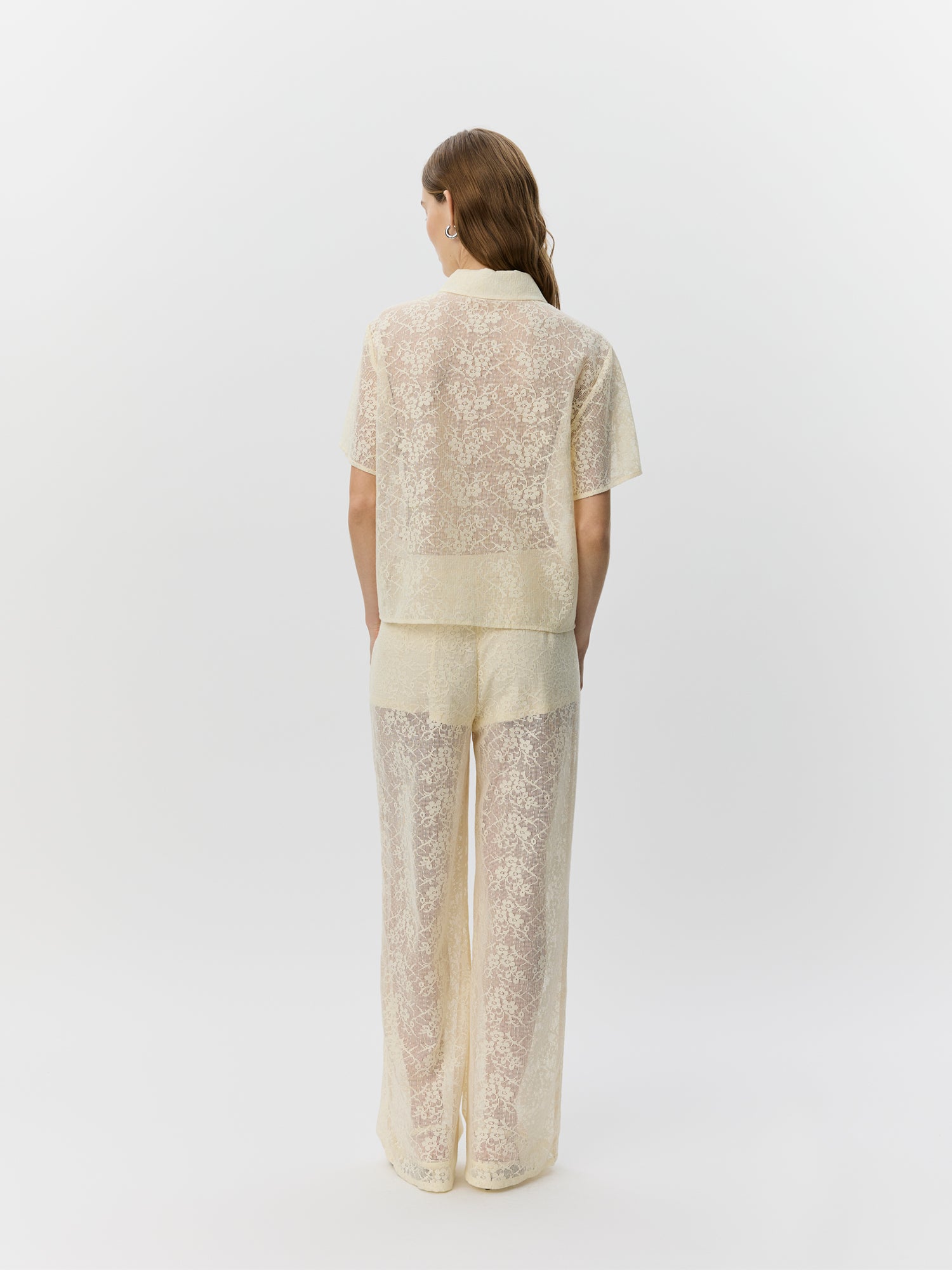 Sofie Schnoor WOMEN CARMELASW CROCHET BLONDE SKJORTE T-shirt 0159 Cream White