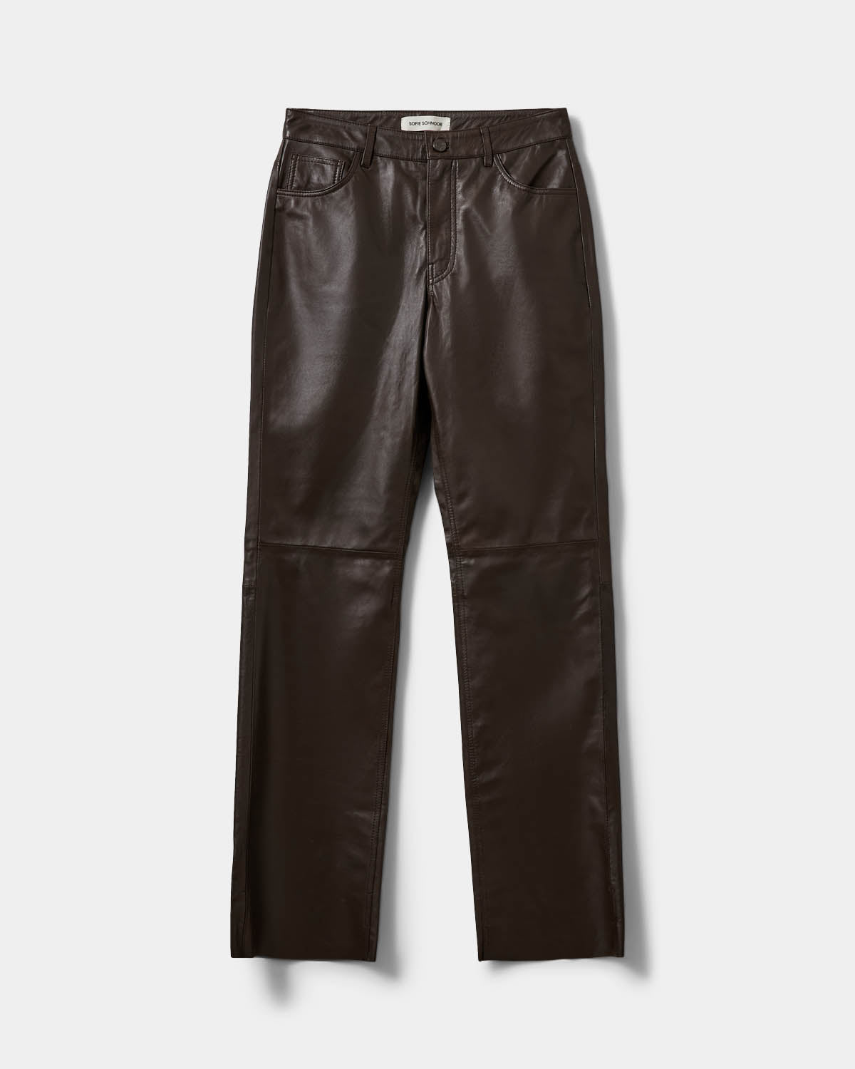 Sofie Schnoor WOMEN GATTISW LÆDERBUKSER Buks 7025 Dark brown
