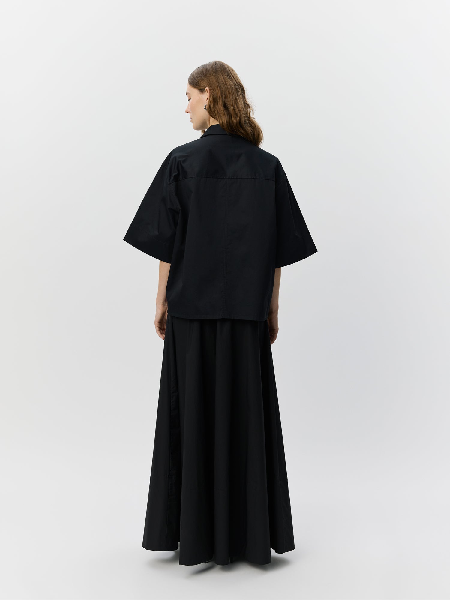Sofie Schnoor WOMEN HARVEYSW OVERSIZE KORTÆRMET SKJORTE Skjorte 1000 Black