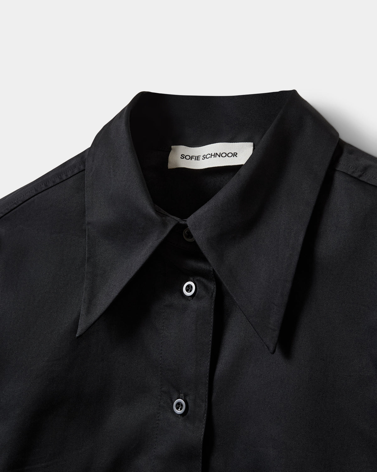 Sofie Schnoor WOMEN HARVEYSW OVERSIZE KORTÆRMET SKJORTE Skjorte 1000 Black