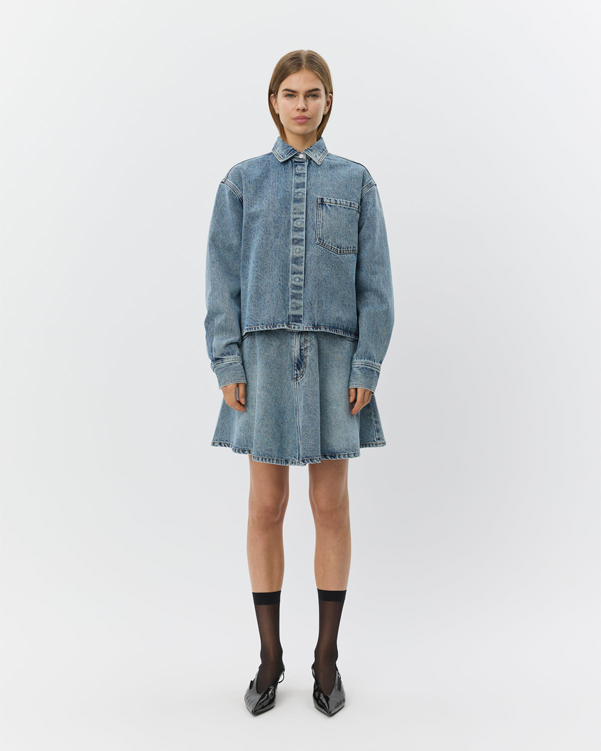 Sofie Schnoor WOMEN INDIGOSW KORT DENIM NEDERDEL Nederdel 5036 Blue
