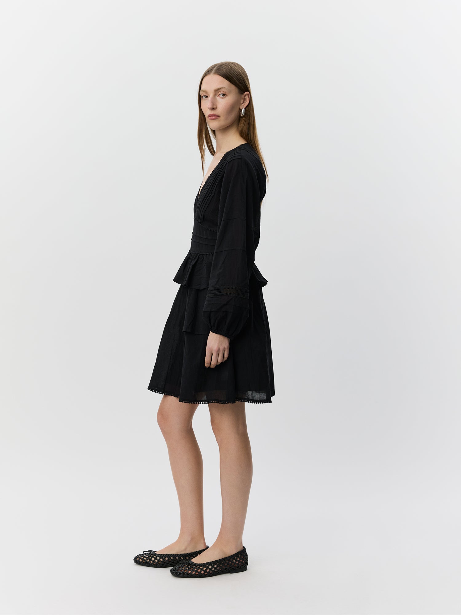 Sofie Schnoor WOMEN JOUVESW BLONDE DETALJE MIDI KJOLE Kjole 1000 Black