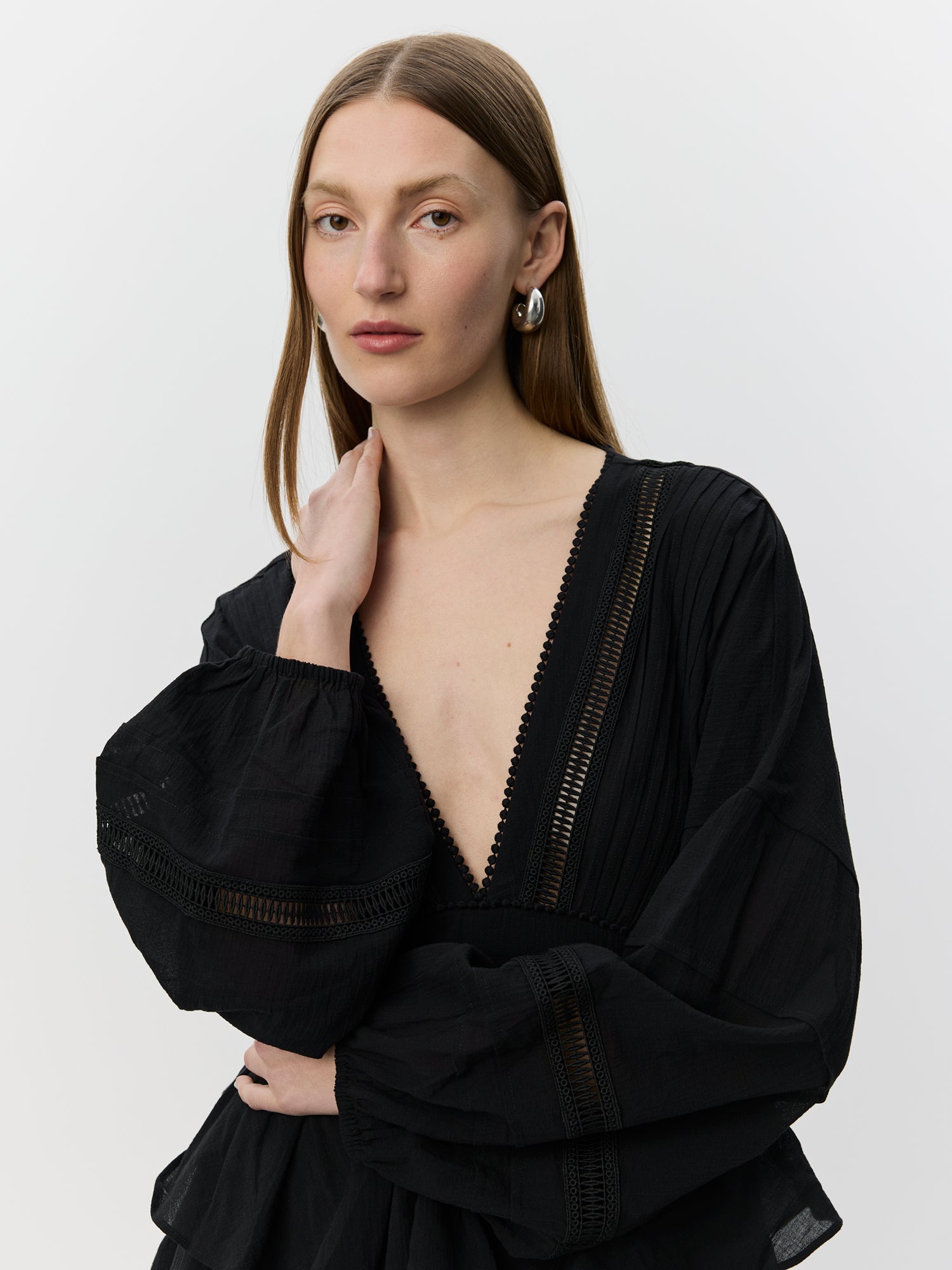 Sofie Schnoor WOMEN JOUVESW BLONDE DETALJE MIDI KJOLE Kjole 1000 Black