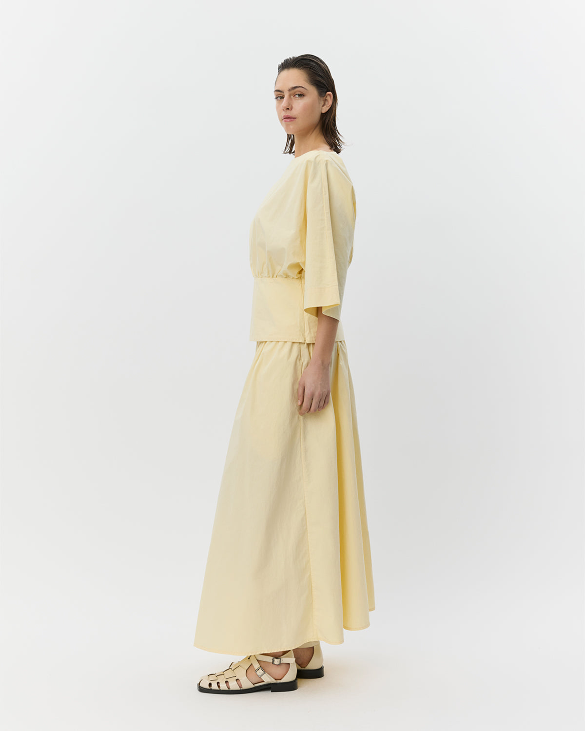 Sofie Schnoor WOMEN JUNEAUSW MIDI NEDERDEL Nederdel 2026 Light yellow