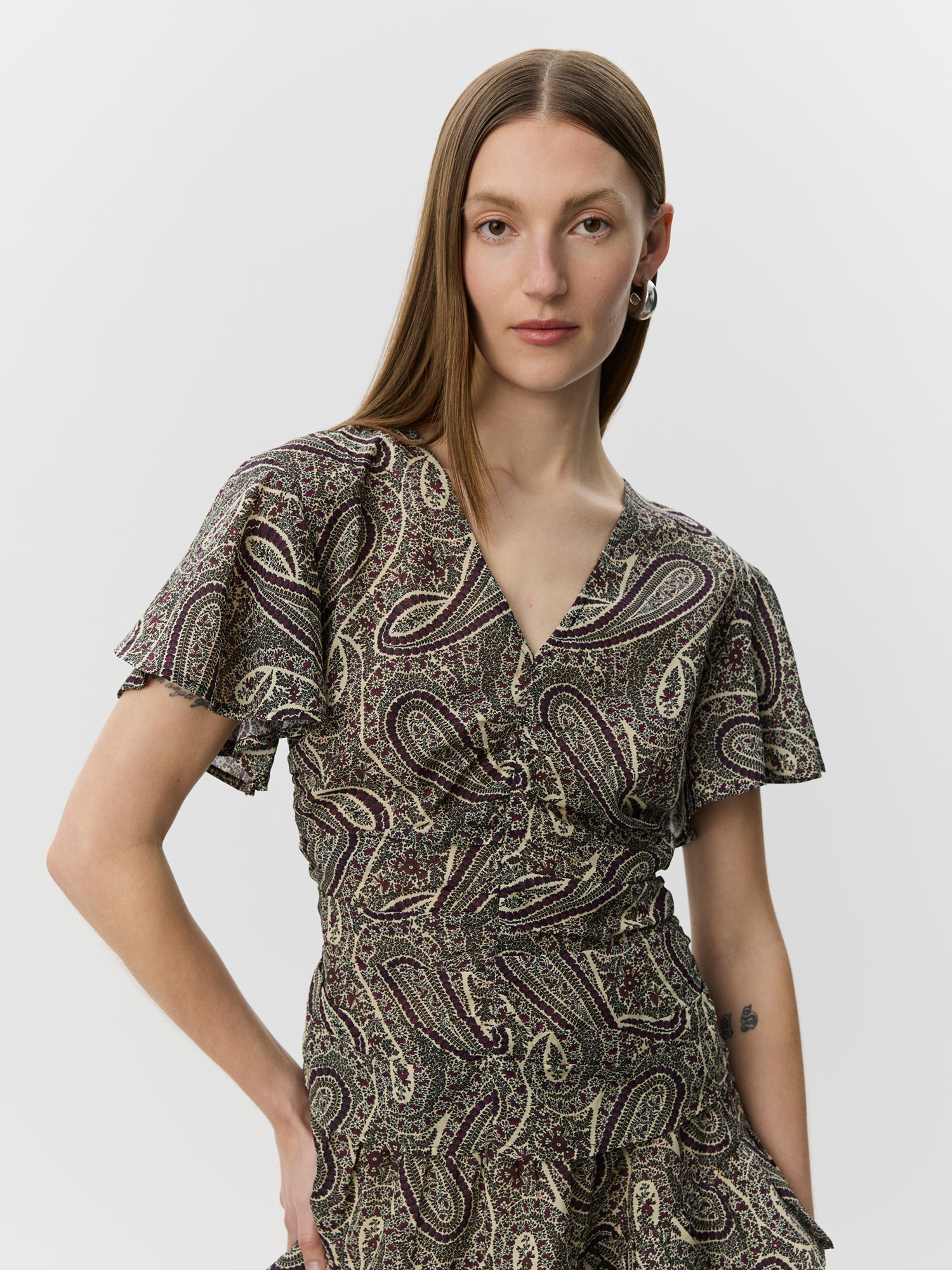 Sofie Schnoor WOMEN LEELASW PAISLEY PRINTET BLUSE Bluse 4170 Bordeaux mix Paisley
