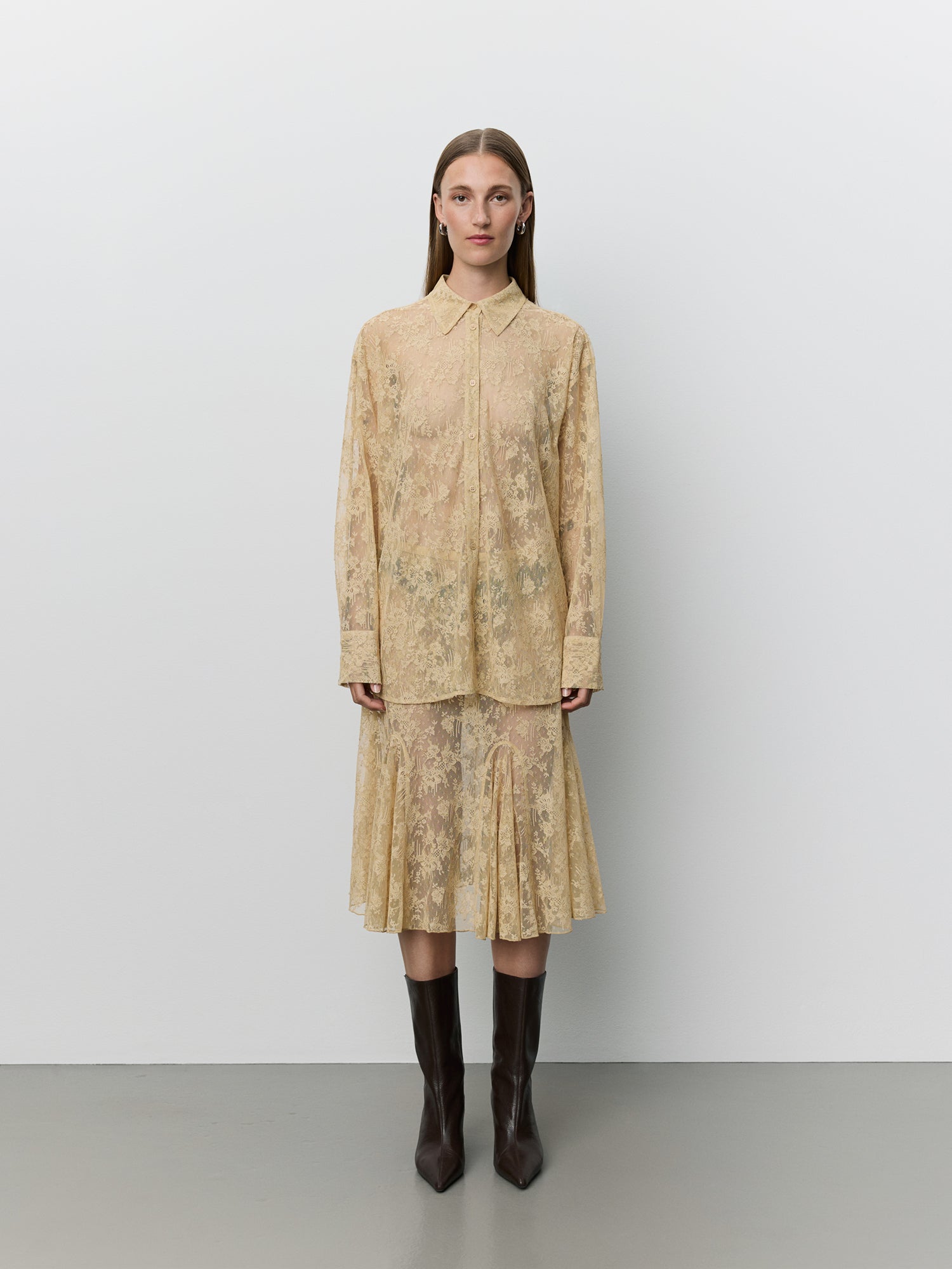 Sofie Schnoor WOMEN LENASW MIDI NEDERDEL Nederdel 7001 Sand