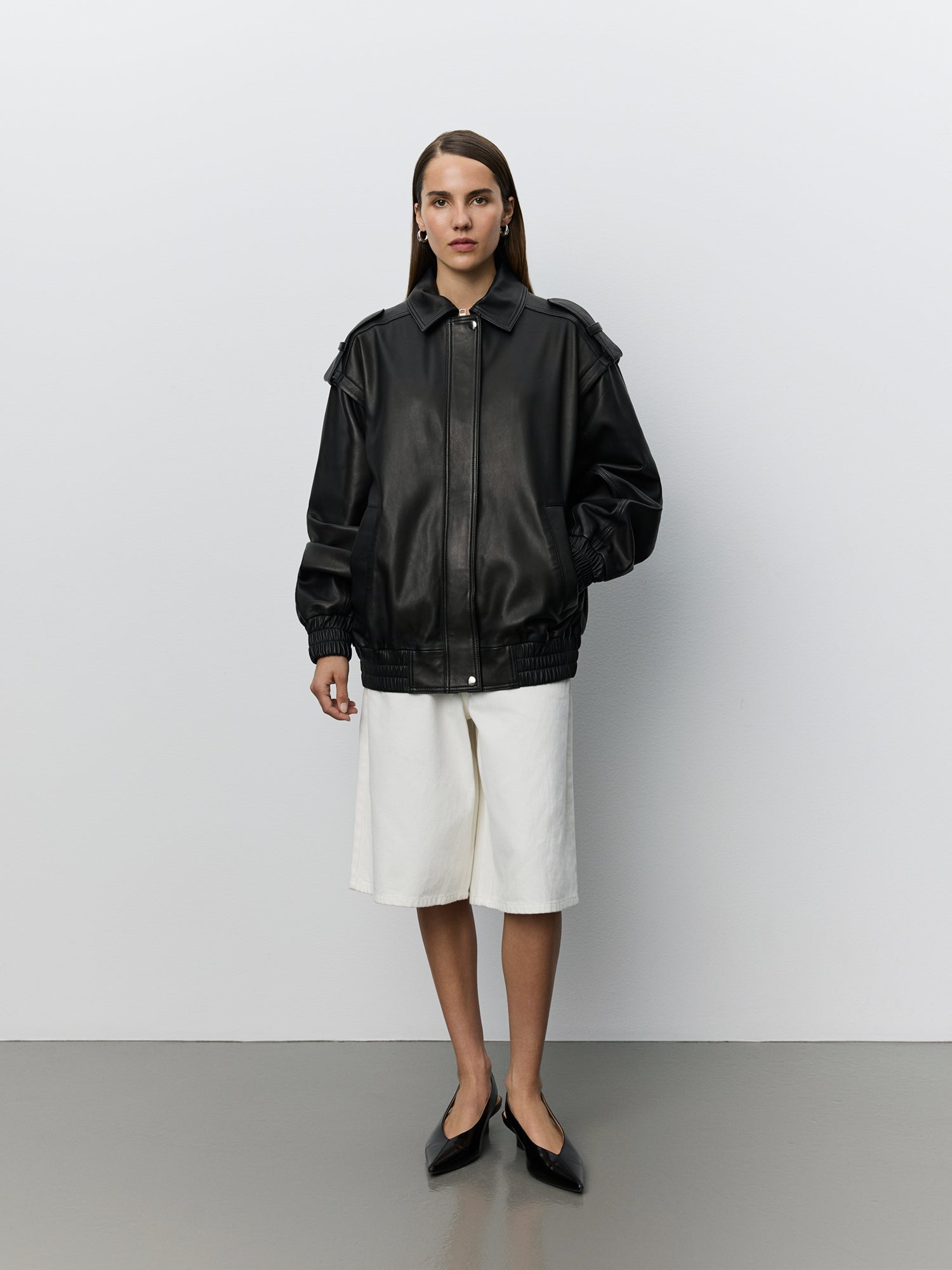 Sofie Schnoor WOMEN LENNIXSW OVERSIZE LÆDERJAKKE Læderjakke 1000 Black
