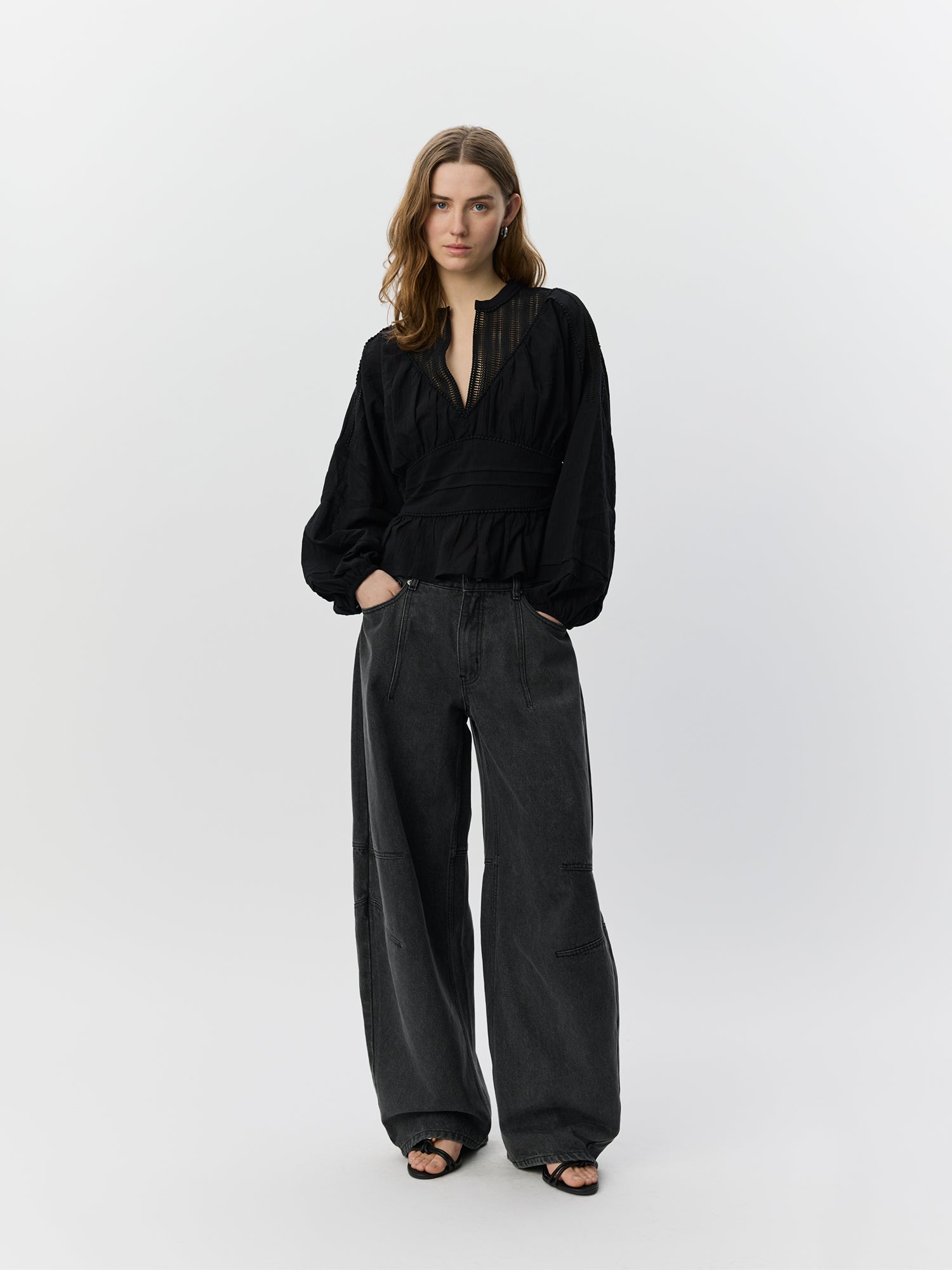 Sofie Schnoor WOMEN LOUSW BLONDE DETALJE BLUSE Bluse 1000 Black