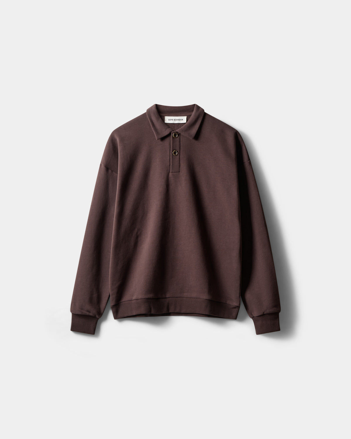 Sofie Schnoor WOMEN LUMESW POLO SWEATSHIRT T-shirt lang ærmet 7080 Dark brown
