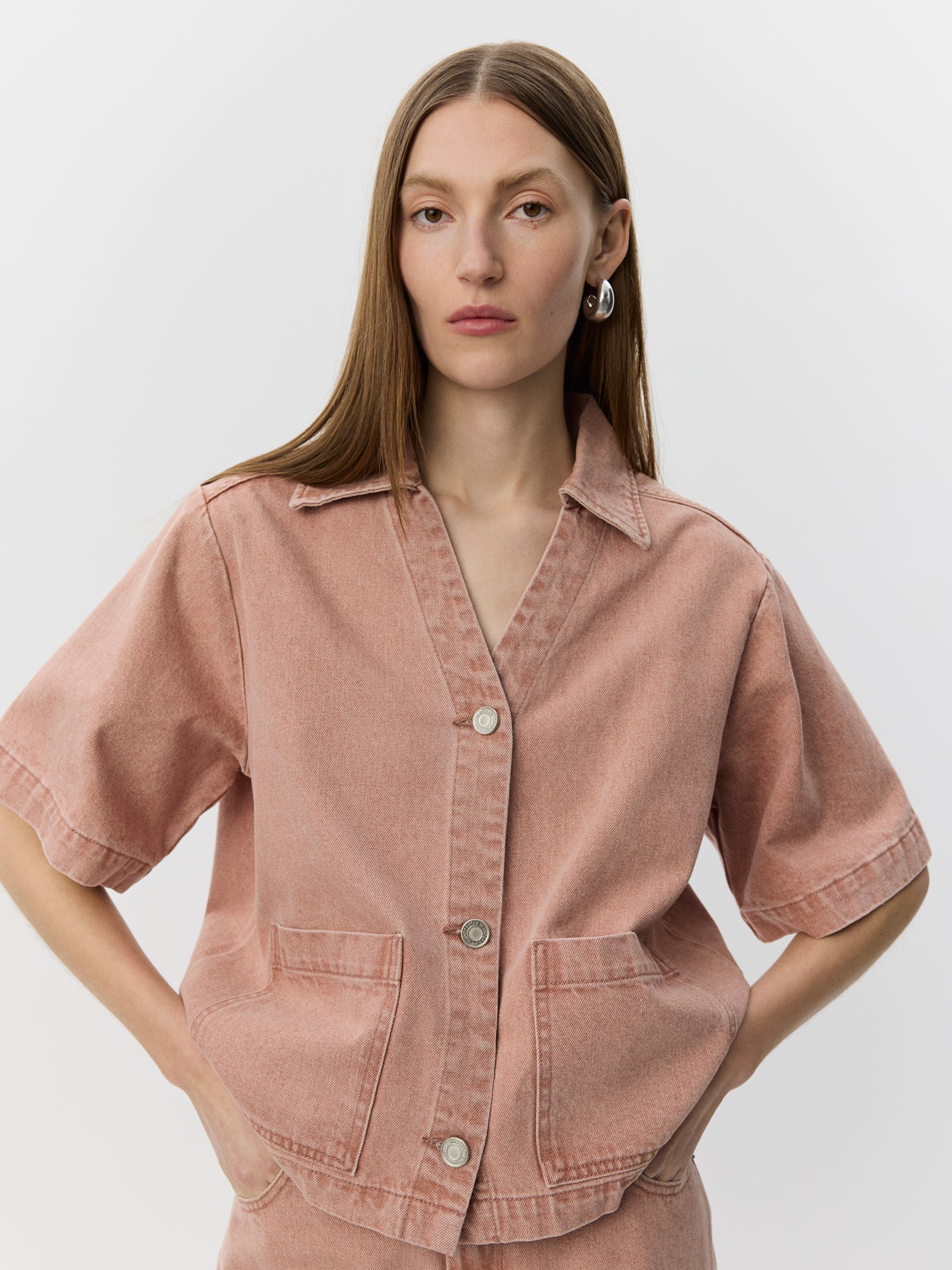 Sofie Schnoor WOMEN MANJASW KORTÆRMET DENIM SKJORTE Skjorte 9102 Rose Denim