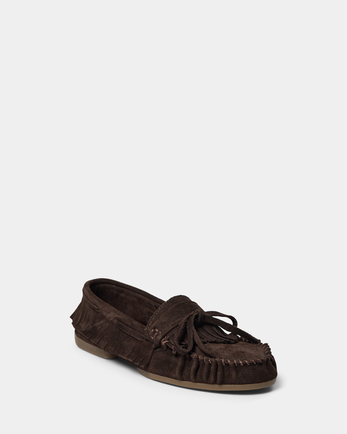 Sofie Schnoor WOMEN MARGRITSW SKO MED FRYNSER Moccasin 7080 Dark brown