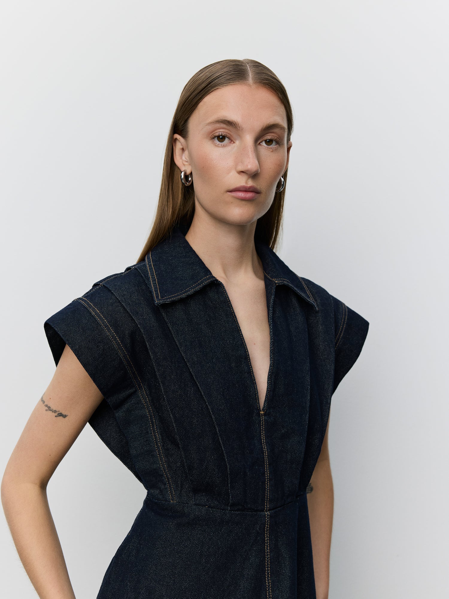 Sofie Schnoor WOMEN MINERASW DENIM KJOLE Kjole 5090 Dark denim blue