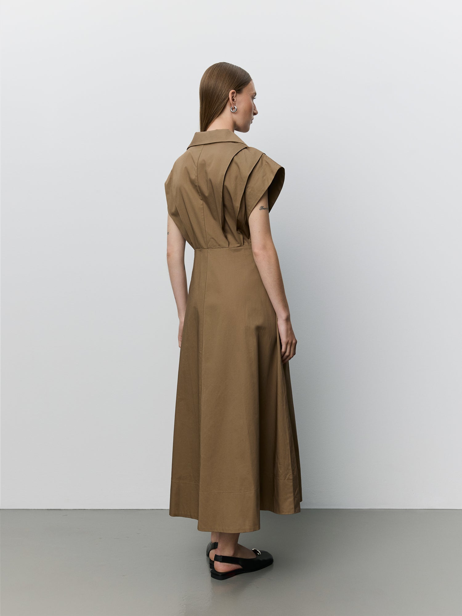 Sofie Schnoor WOMEN MINERASW LANG KJOLE MED LÆG Kjole 9099 Middle Brown