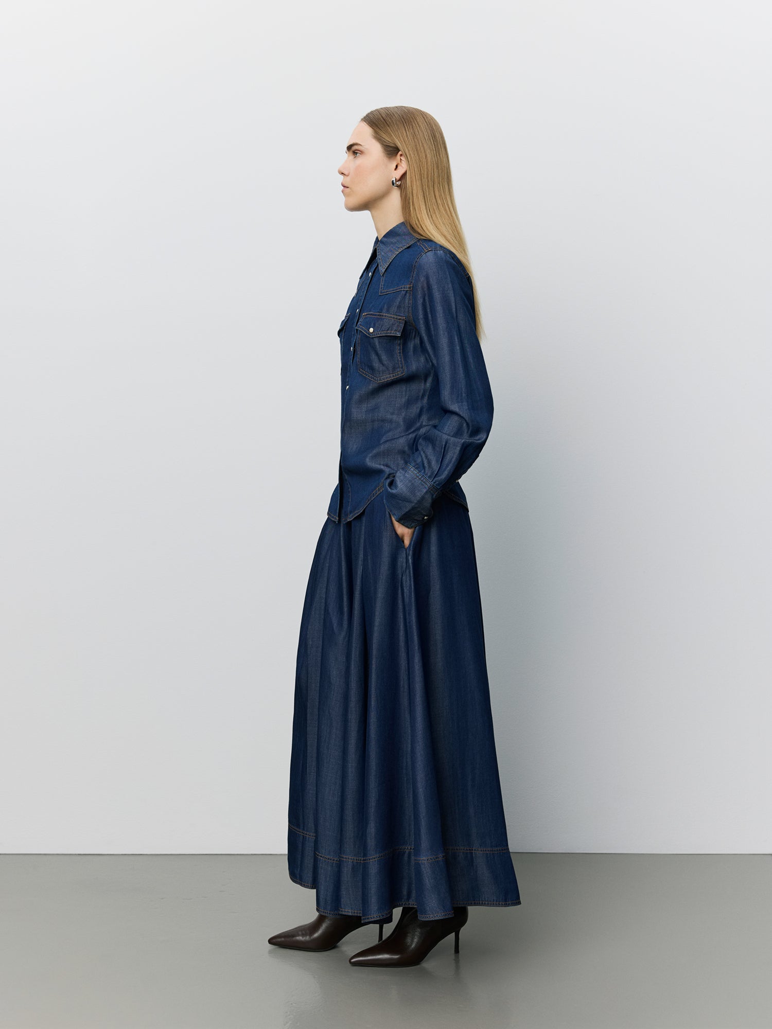 Sofie Schnoor WOMEN NOORSW DENIM NEDERDEL Nederdel 5090 Dark denim blue