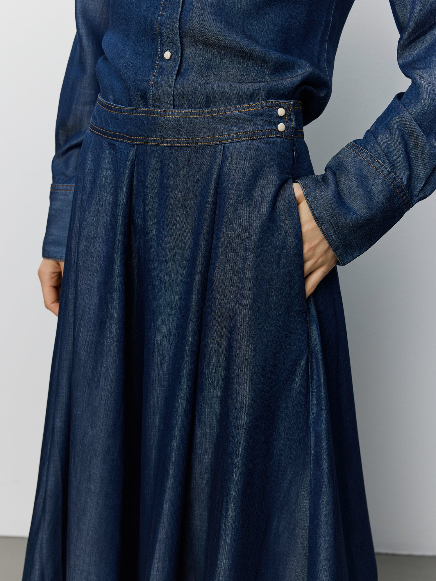 Sofie Schnoor WOMEN NOORSW DENIM NEDERDEL Nederdel 5090 Dark denim blue