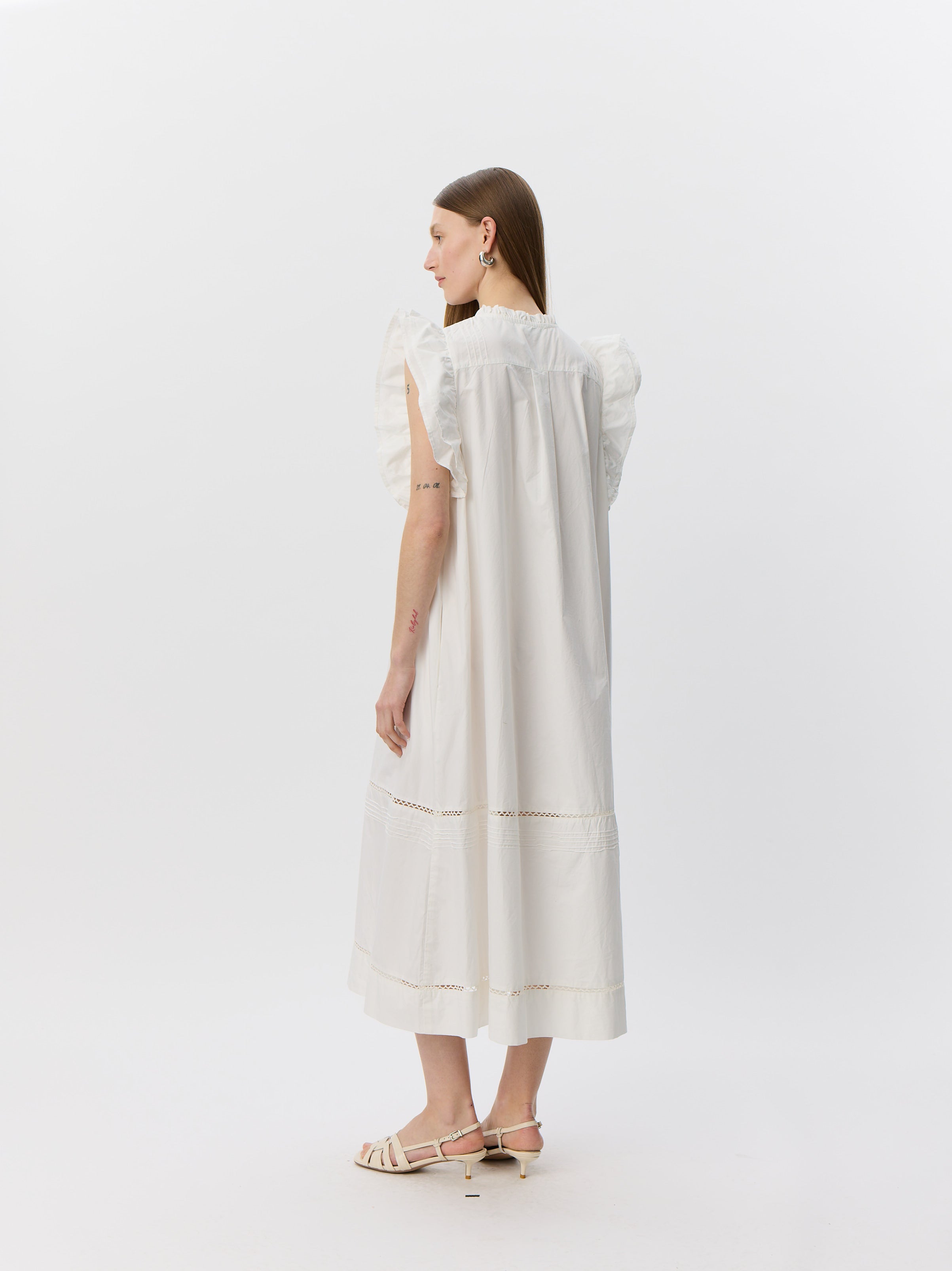 Sofie Schnoor WOMEN OTANIASW FRILL BOMULDSKJOLE Kjole 0141 White Alyssum