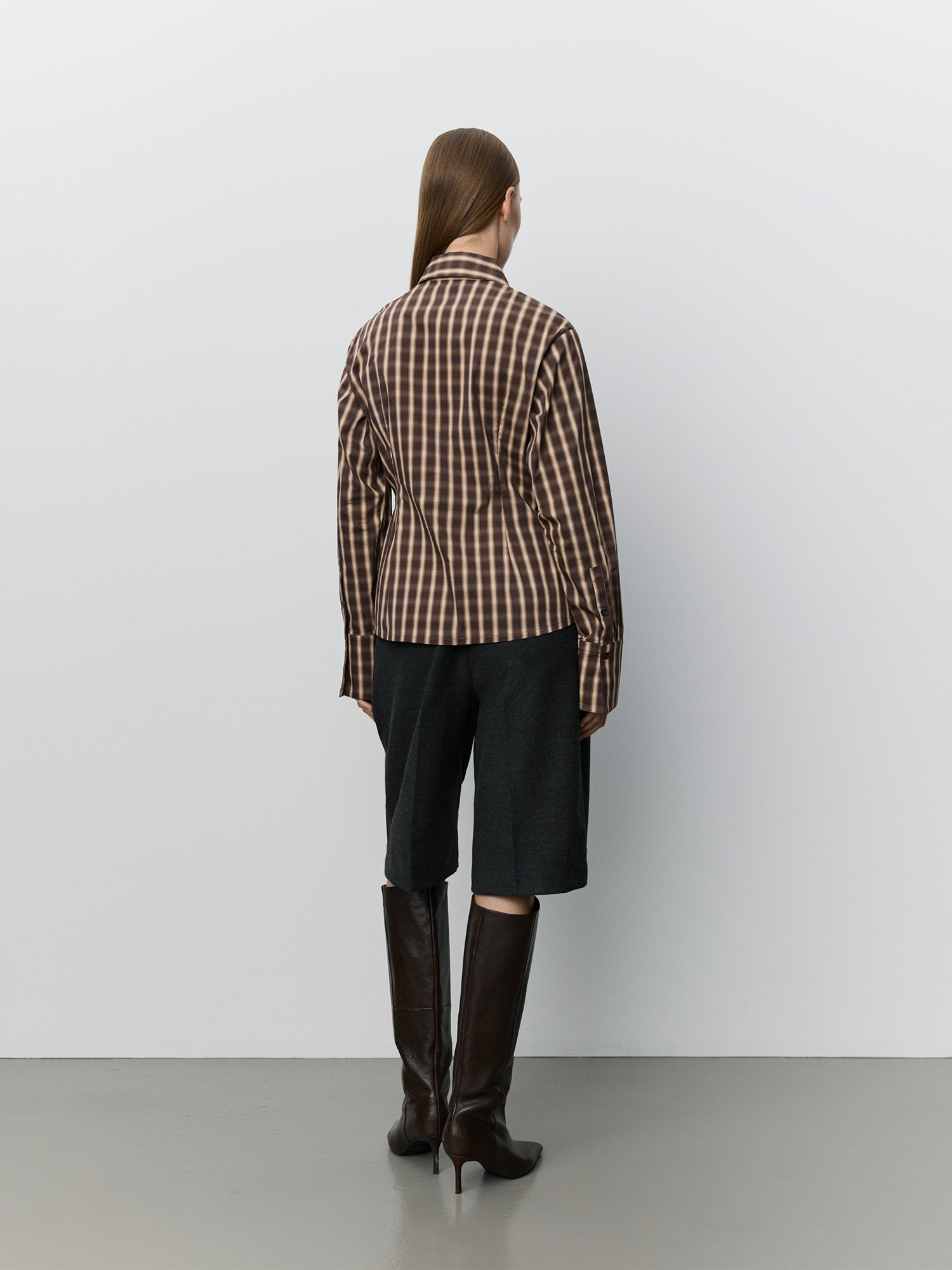 Sofie Schnoor WOMEN PAIGESW ASYMMETRISK SKJORTE Skjorte 9007 Brown check