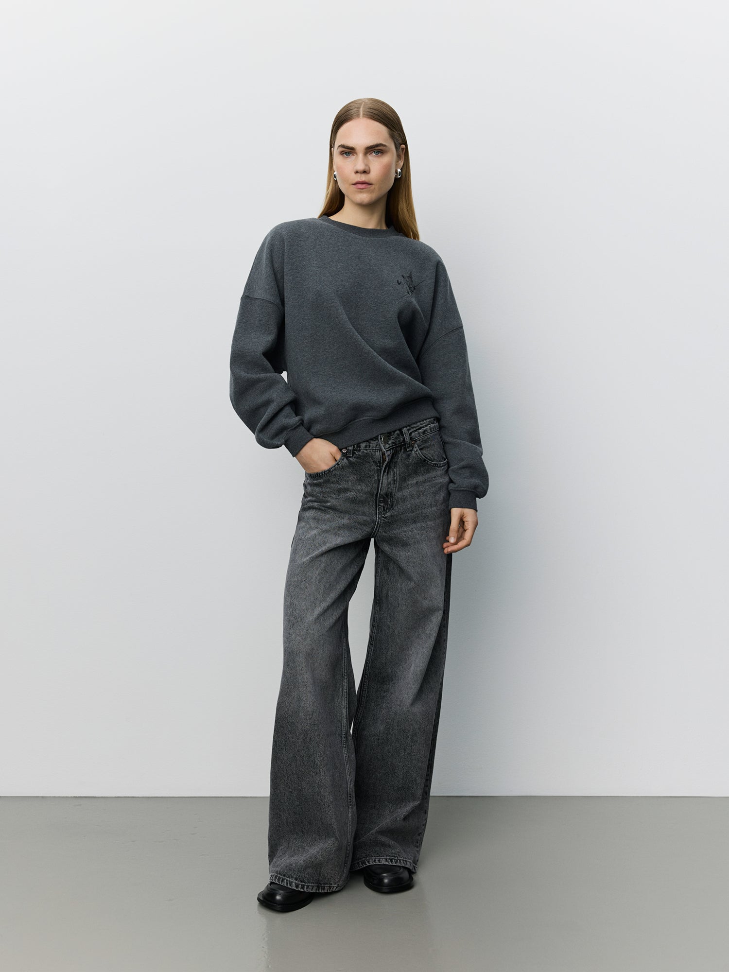 Sofie Schnoor WOMEN PAROSSW MOOMIN SWEATSHIRT Sweatshirt 8011 Dark grey melange