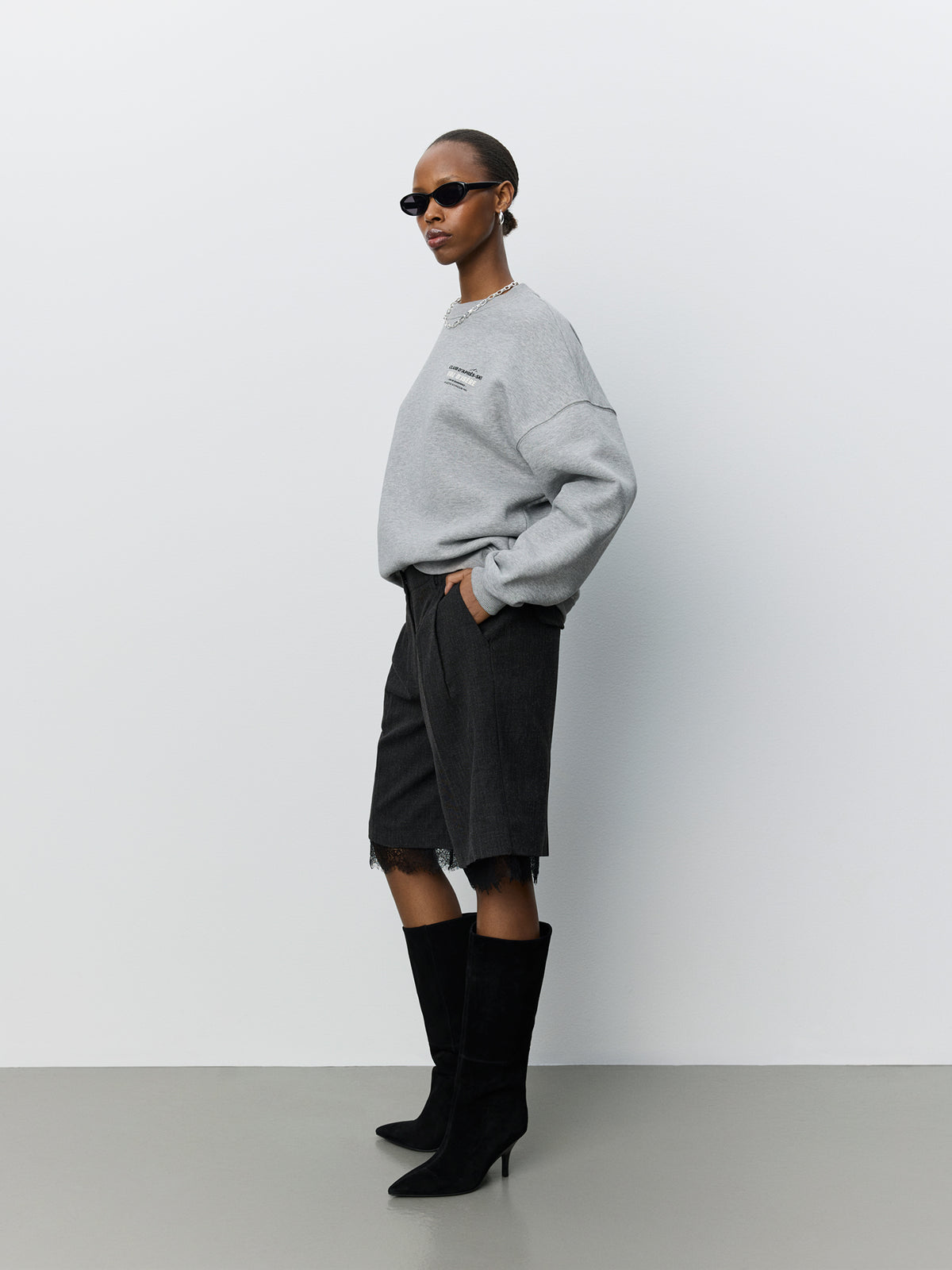 Sofie Schnoor WOMEN PAROSSW OVERSIZE SWEATSHIRT Sweatshirt 8000 Grey Melange