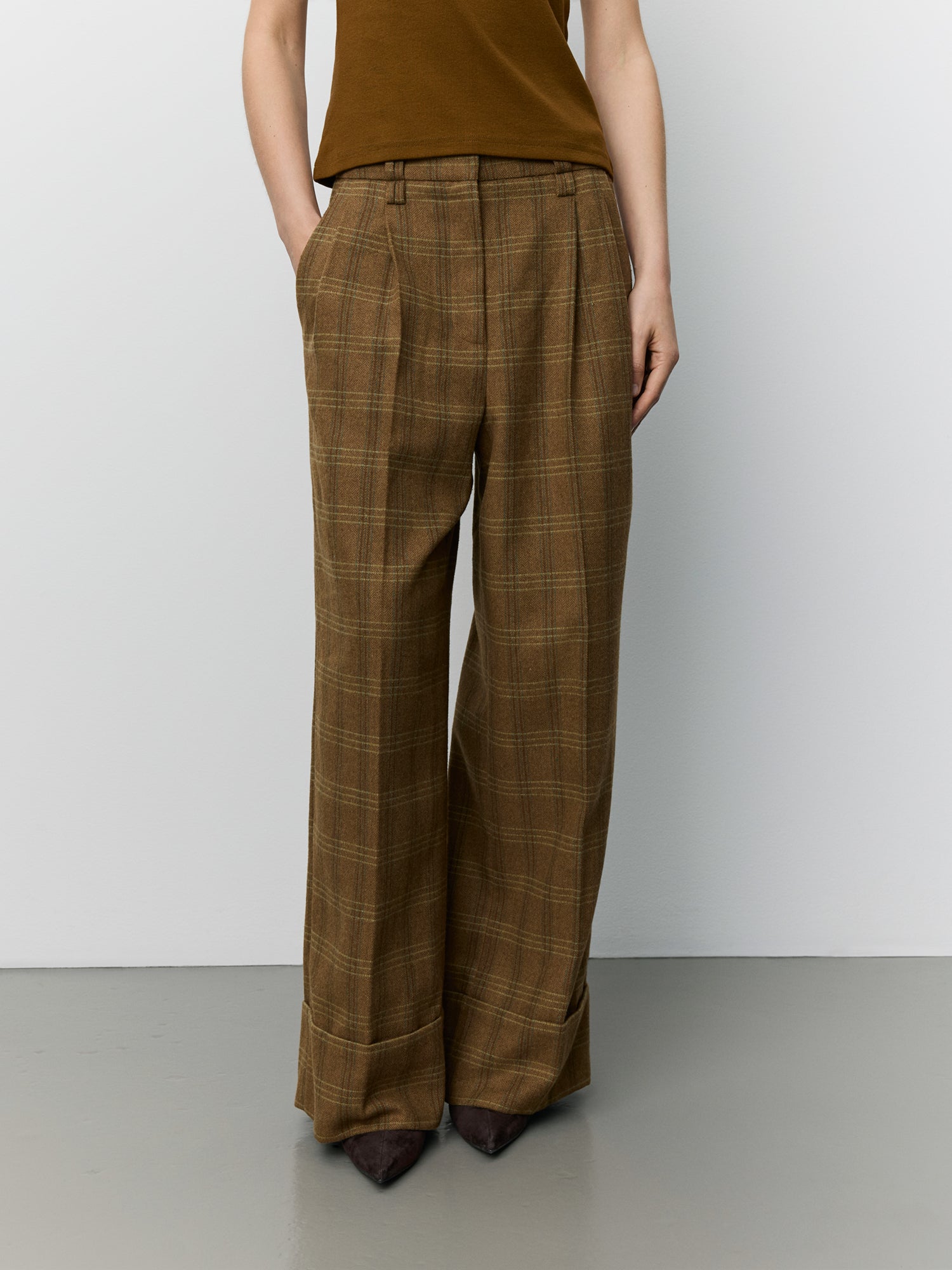 Sofie Schnoor WOMEN ROSANASW BUKSER Buks 9143 Maple Brown Check