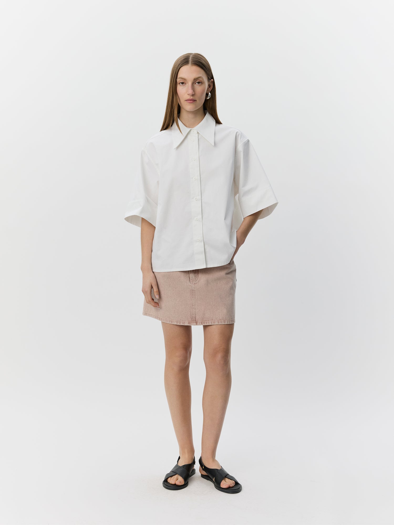 Sofie Schnoor WOMEN SAMIASW DENIM MINI NEDERDEL Nederdel 9142 Faded Rose Denim