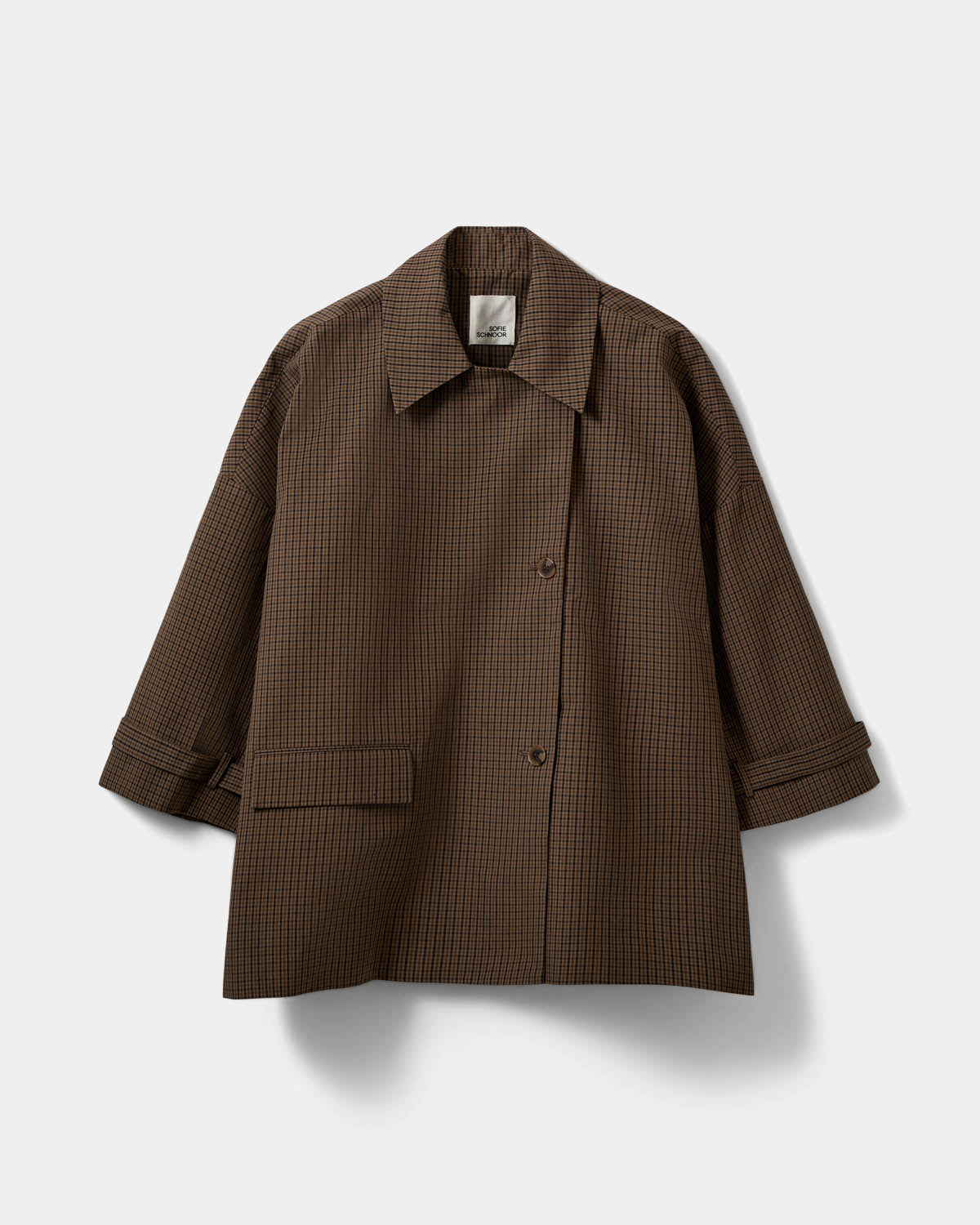 Sofie Schnoor WOMEN SELINASW OVERSIZED FRAKKE Jakke 9007 Brown check