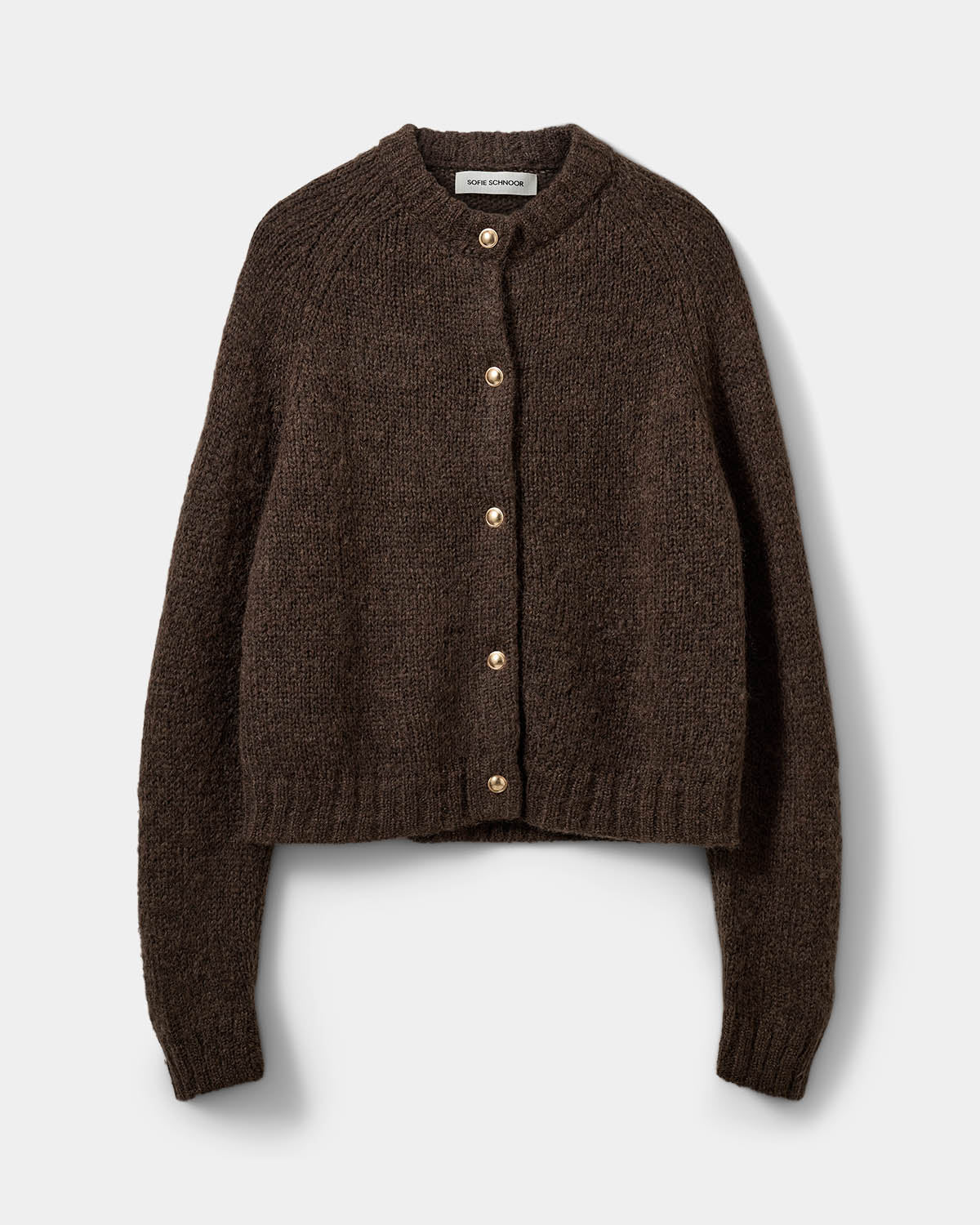 Sofie Schnoor WOMEN SELMASW STRIK CARDIGAN Cardigan 7025 Dark brown