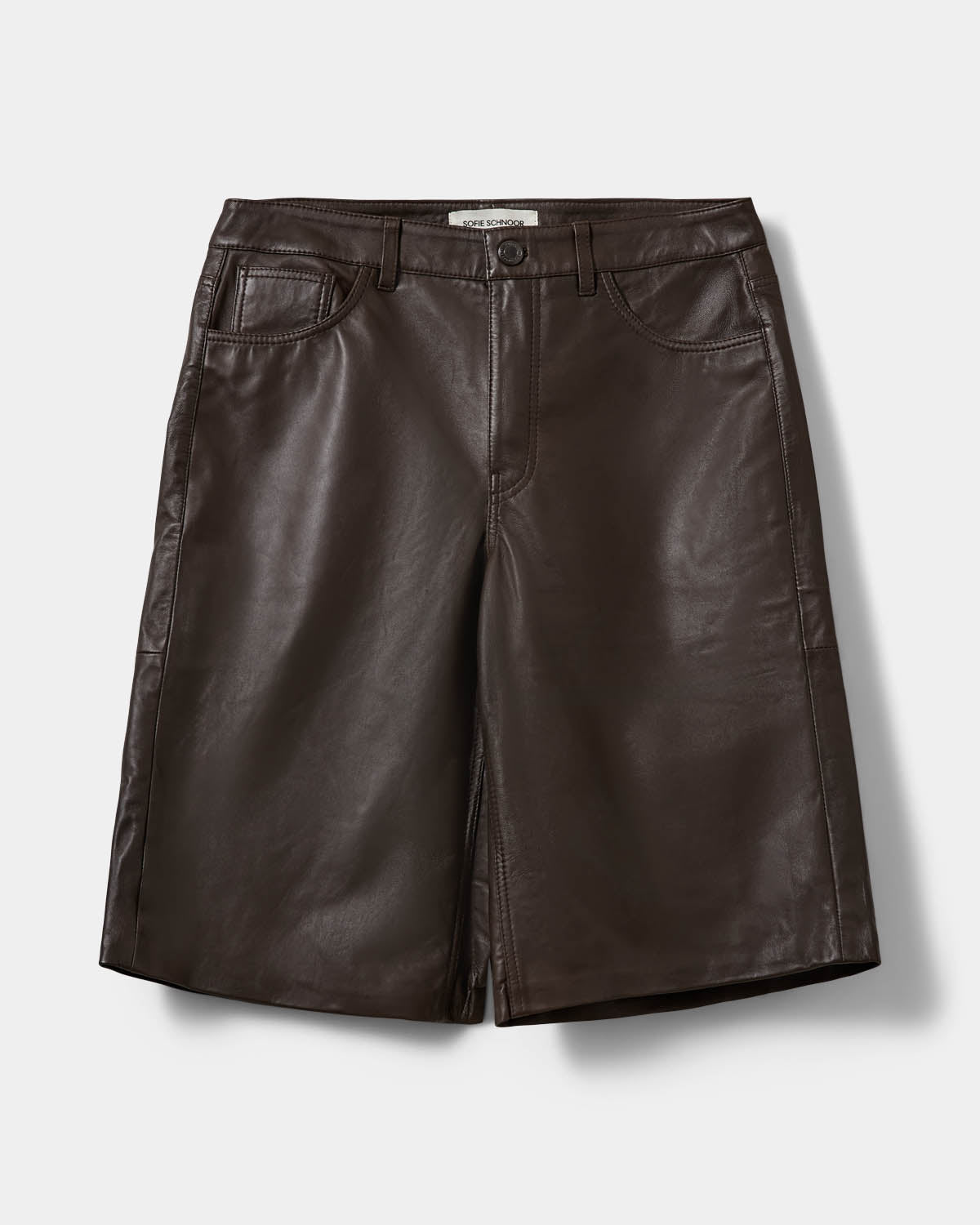Sofie Schnoor WOMEN VOKESW LÆDERSHORTS Shorts 7025 Dark brown