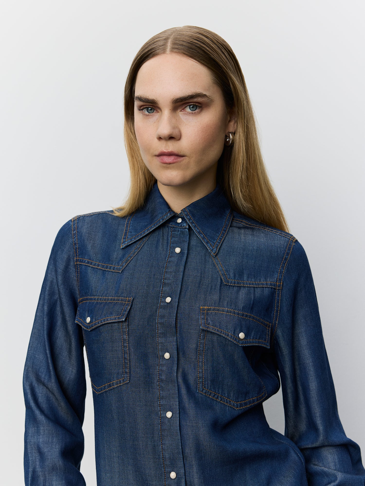Sofie Schnoor WOMEN WILDYSW DENIM-SKJORTE Skjorte 5090 Dark denim blue