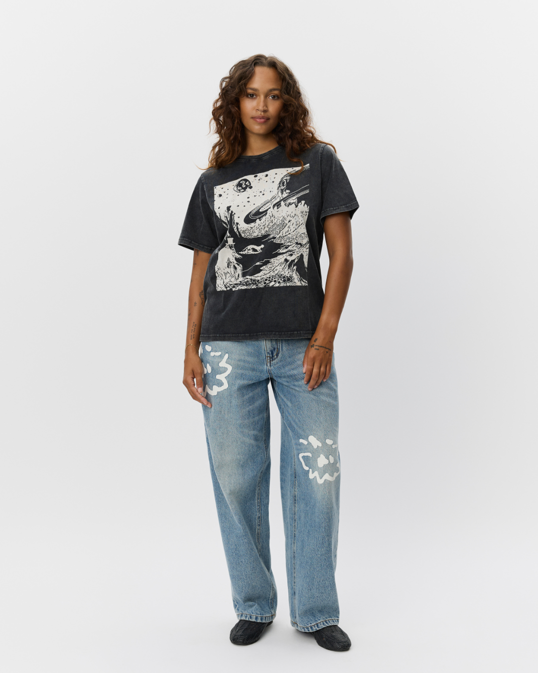 Sofie Schnoor WOMEN ZENASW MOOMIN T-SHIRT T-shirt 1015 Washed black