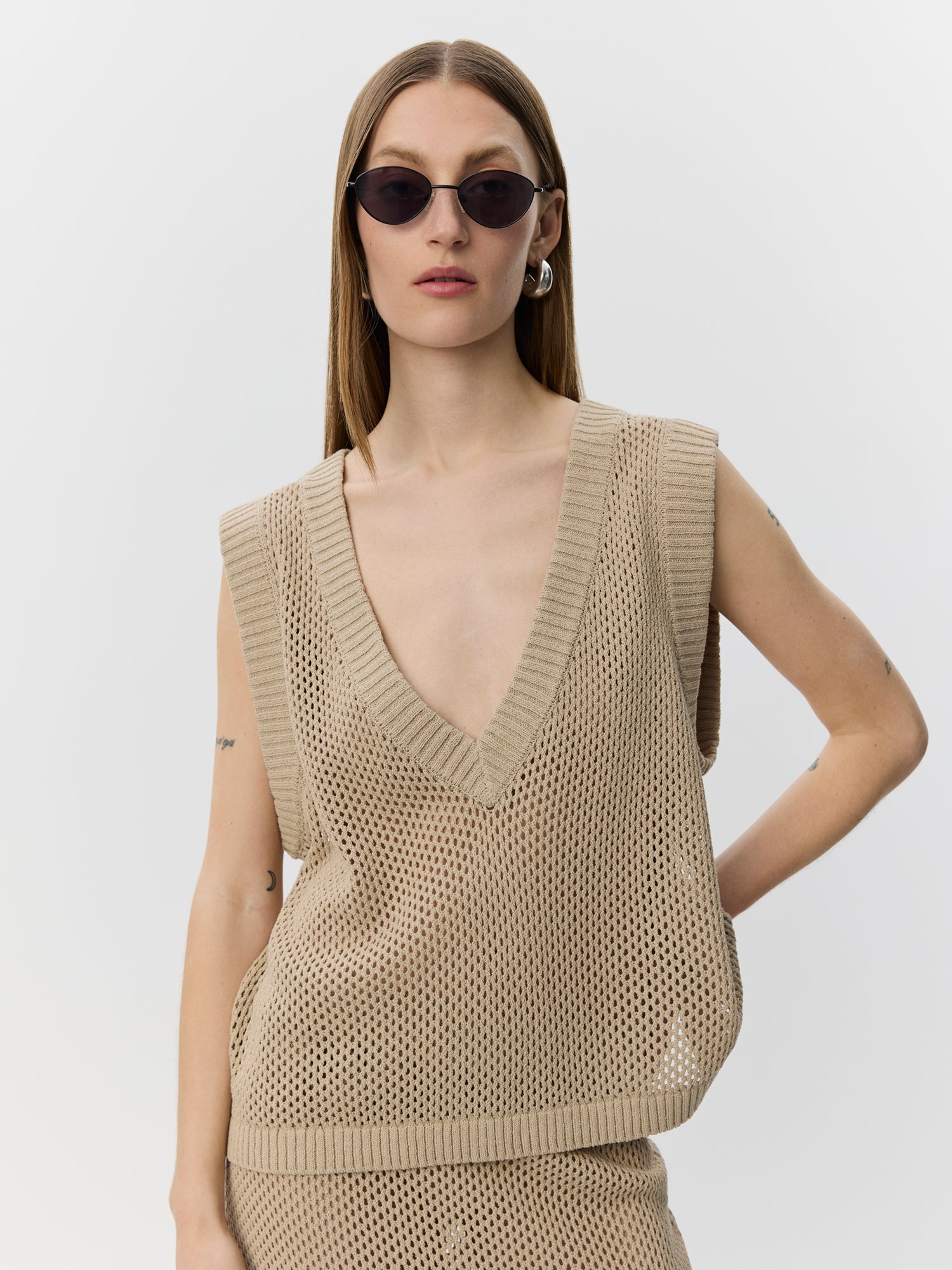 Sofie Schnoor WOMEN AELLESW STRIK VEST Strik 8058 Feather Gray