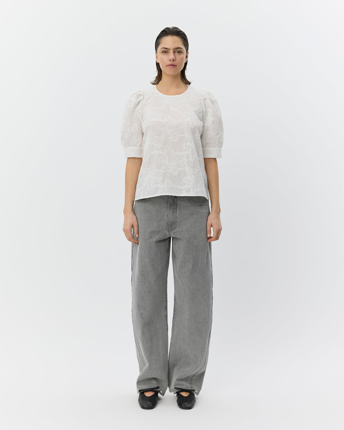 Sofie Schnoor WOMEN AHLIASW BLUSE MED PUFF ÆRME Bluse 0100 White