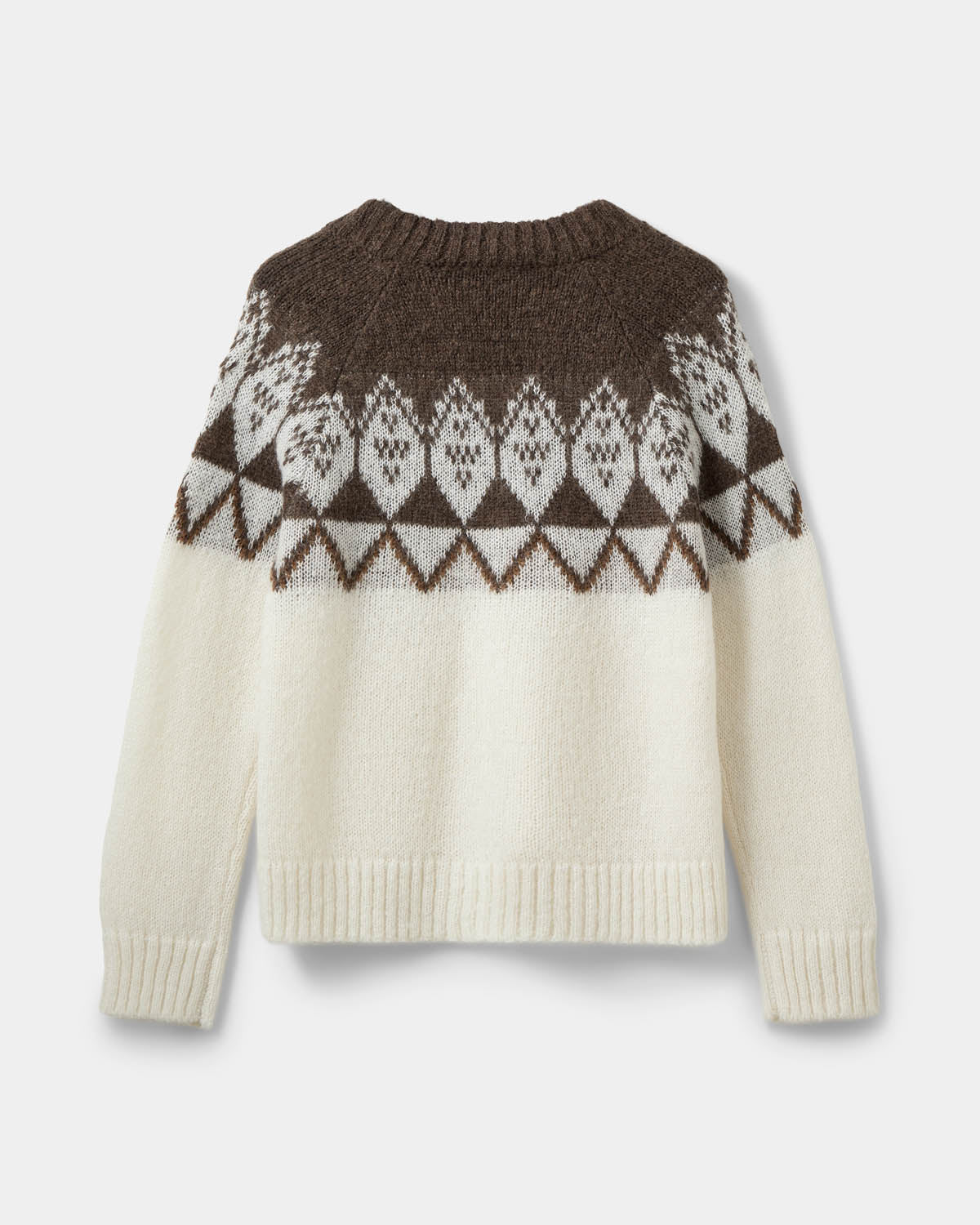 Sofie Schnoor WOMEN ALLEGRASW V-NECK STRIK SWEATER Cardigan 9144 Off White - Brown