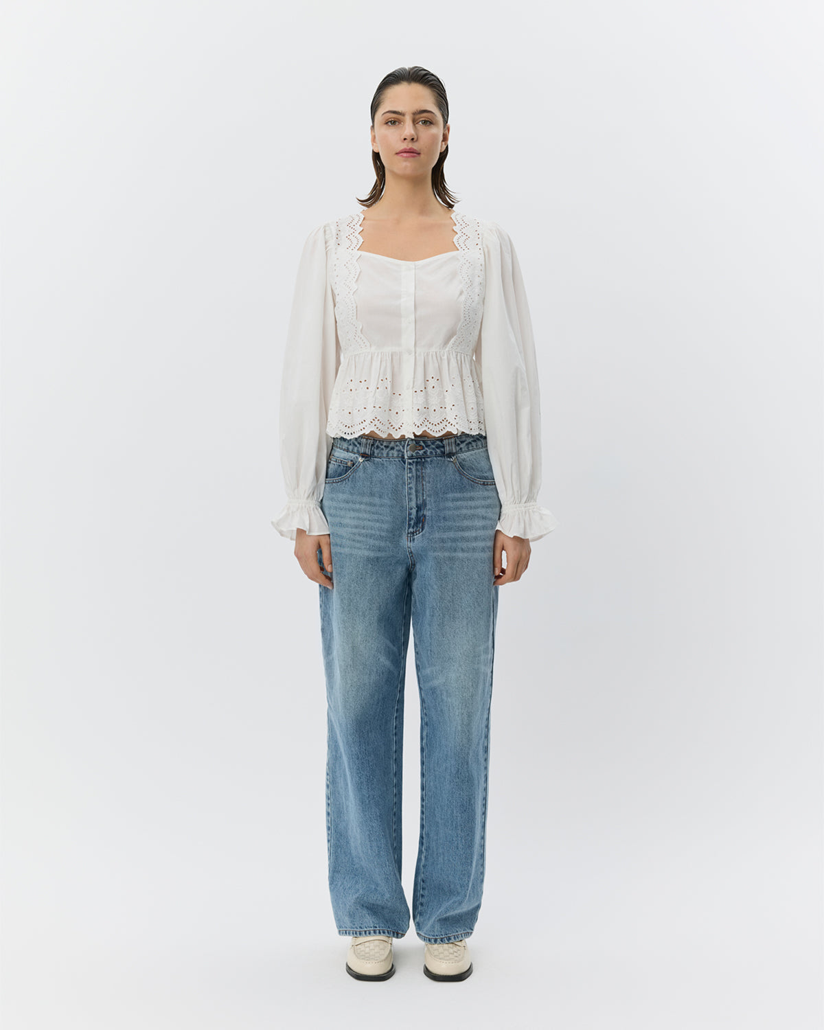 Sofie Schnoor WOMEN ARIASW BRODERET ANGLAISE SKJORTE Skjorte 0103 Off white