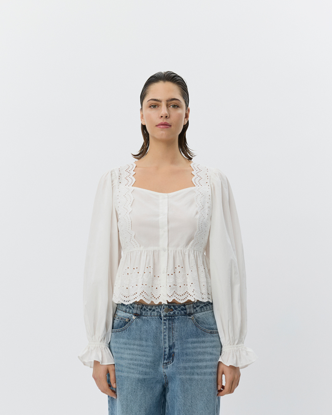 Sofie Schnoor WOMEN ARIASW BRODERET ANGLAISE SKJORTE Skjorte 0103 Off white