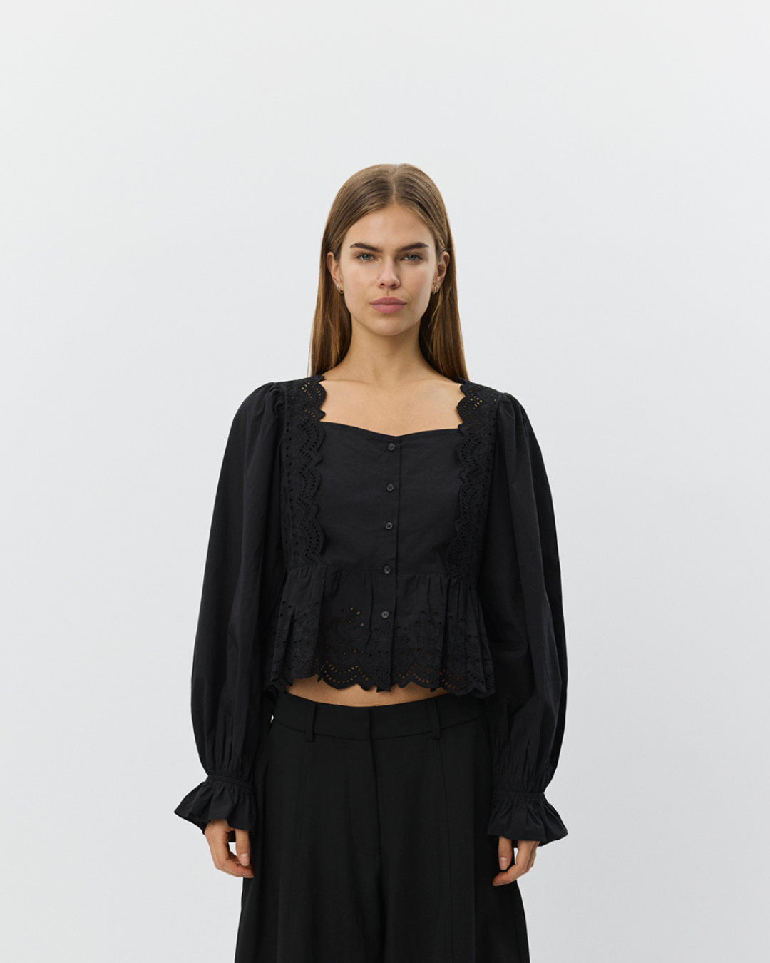 Sofie Schnoor WOMEN ARIASW BRODERET ANGLAISE SKJORTE Skjorte 1000 Black