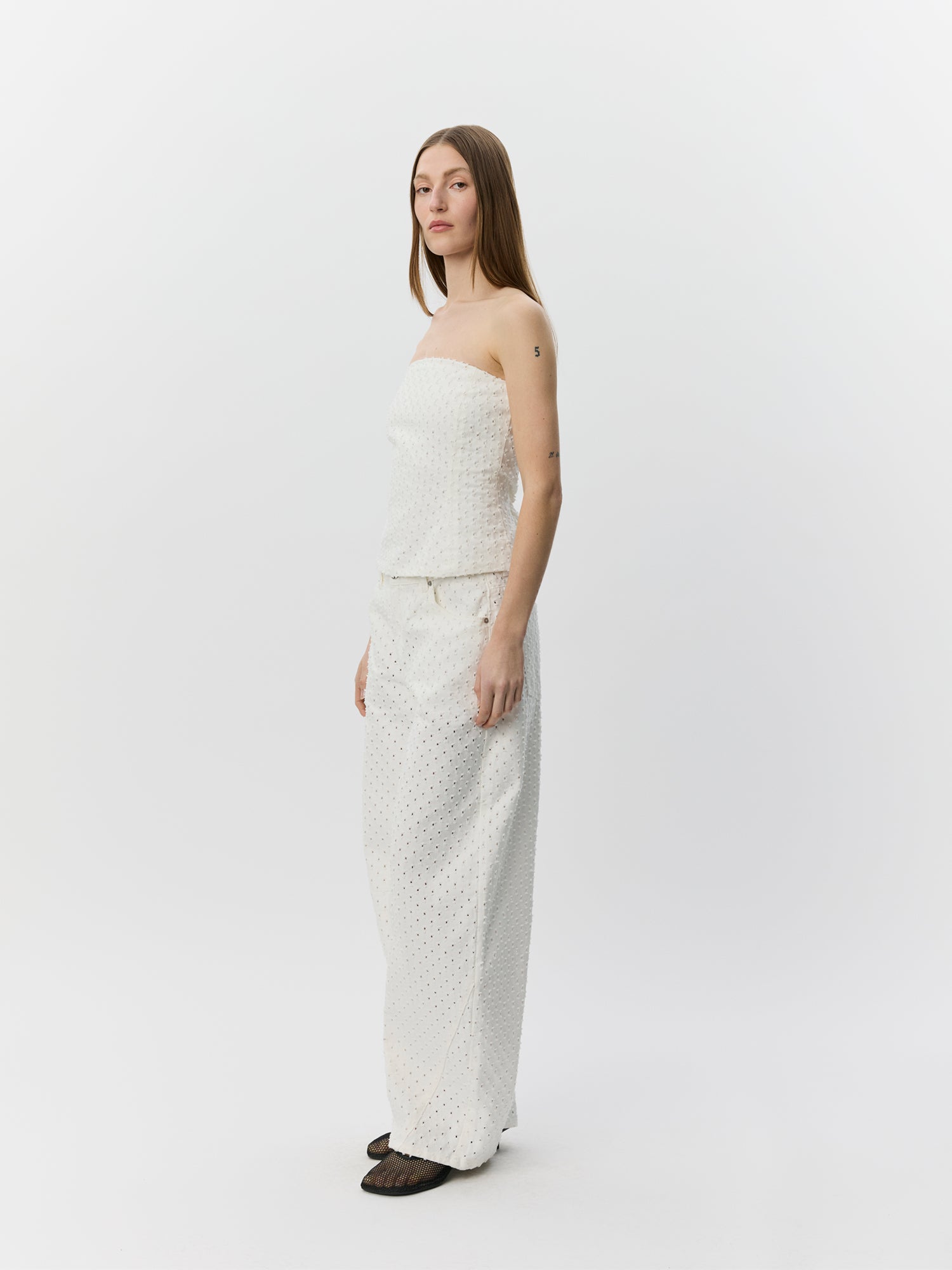 Sofie Schnoor WOMEN AVASW KORSET DENIM TOP Top 0101 Off white