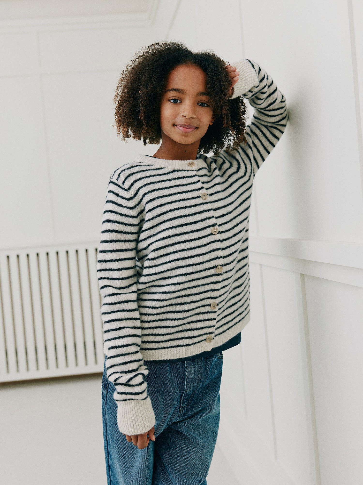 Sofie Schnoor YOUNG CISSESY CARDIGAN Cardigan 0140 Off White Striped