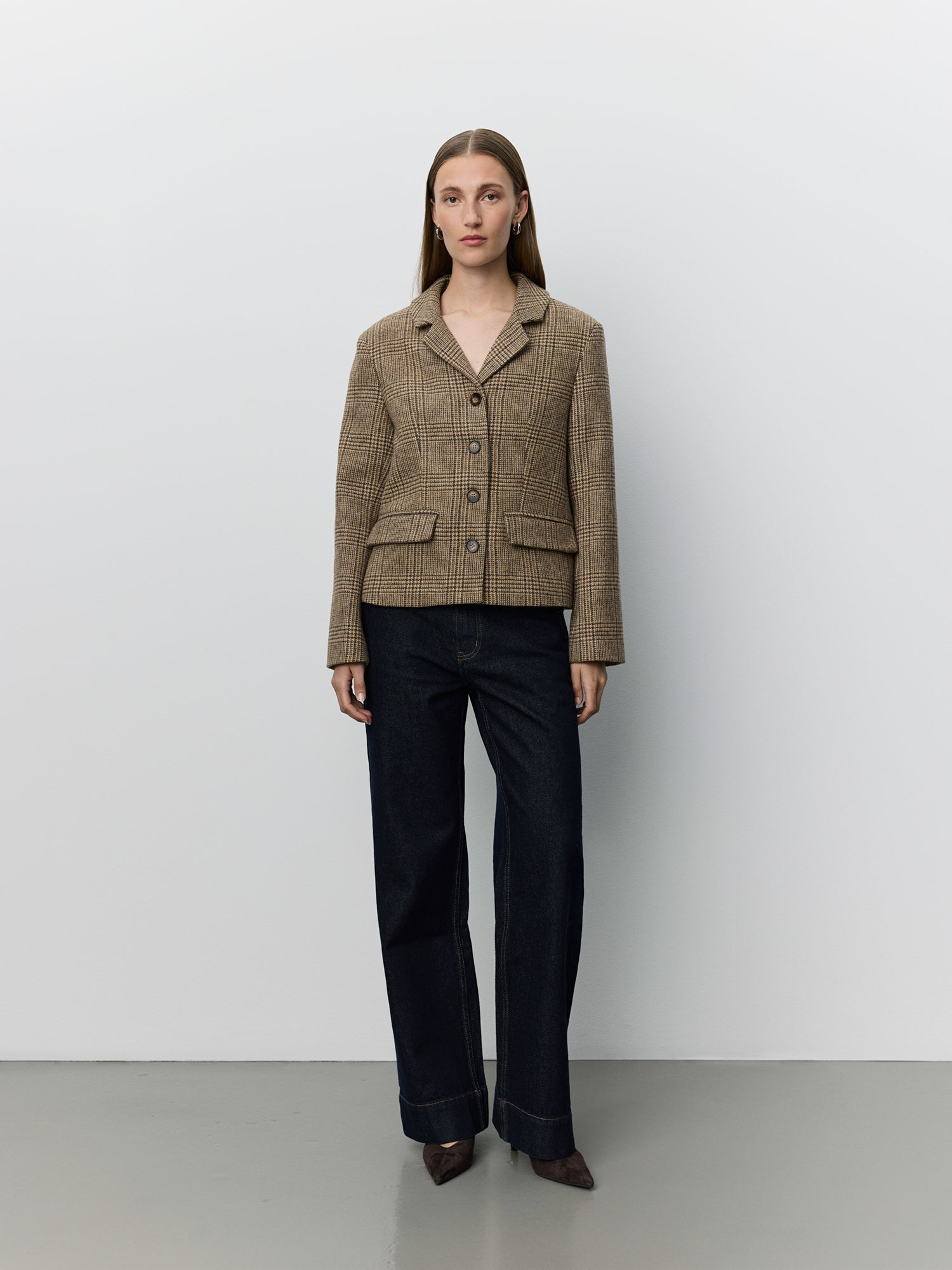 Sofie Schnoor WOMEN ELLYSW KORT BLAZER Blazer 9007 Brown check