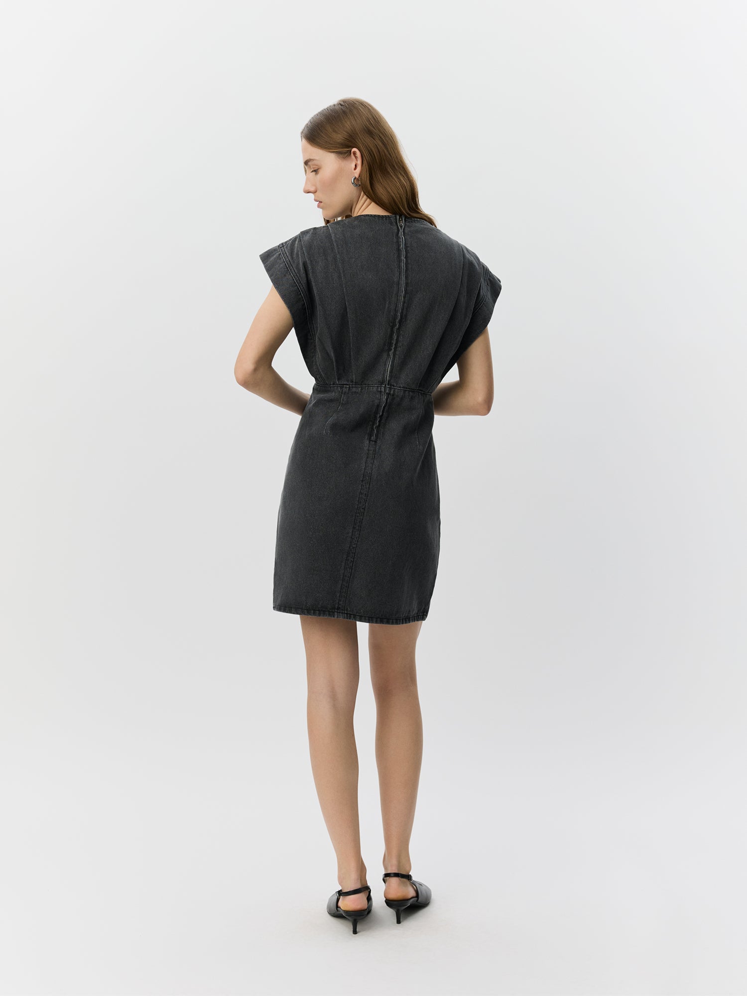 Sofie Schnoor WOMEN ENYASW MIDI DENIM KJOLE Kjole 1024 Black washed Denim