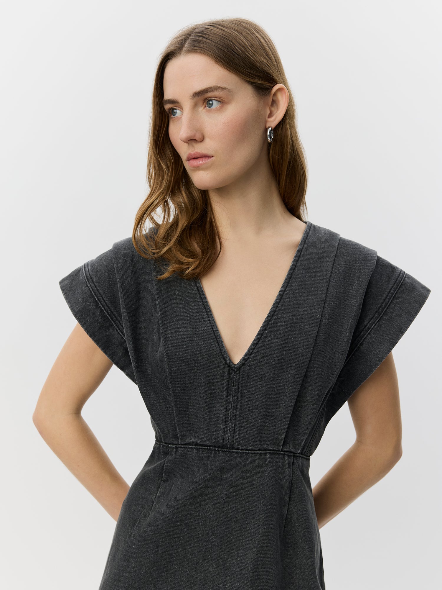 Sofie Schnoor WOMEN ENYASW MIDI DENIM KJOLE Kjole 1024 Black washed Denim