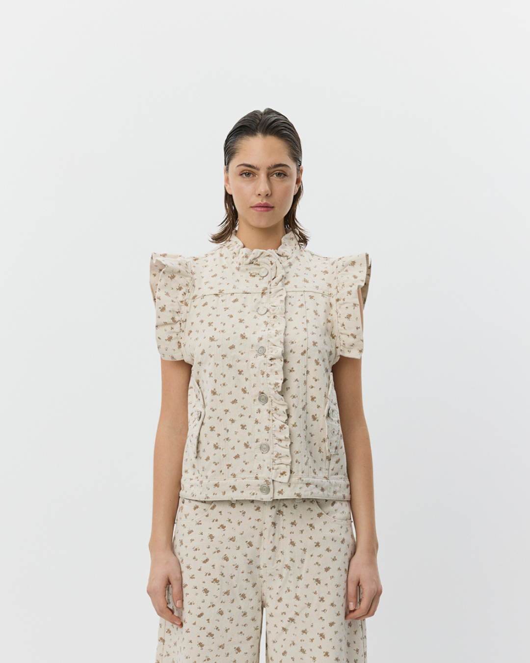 Sofie Schnoor WOMEN FARAHSW VEST MED FLÆSER Vest 5033 Rose Flower