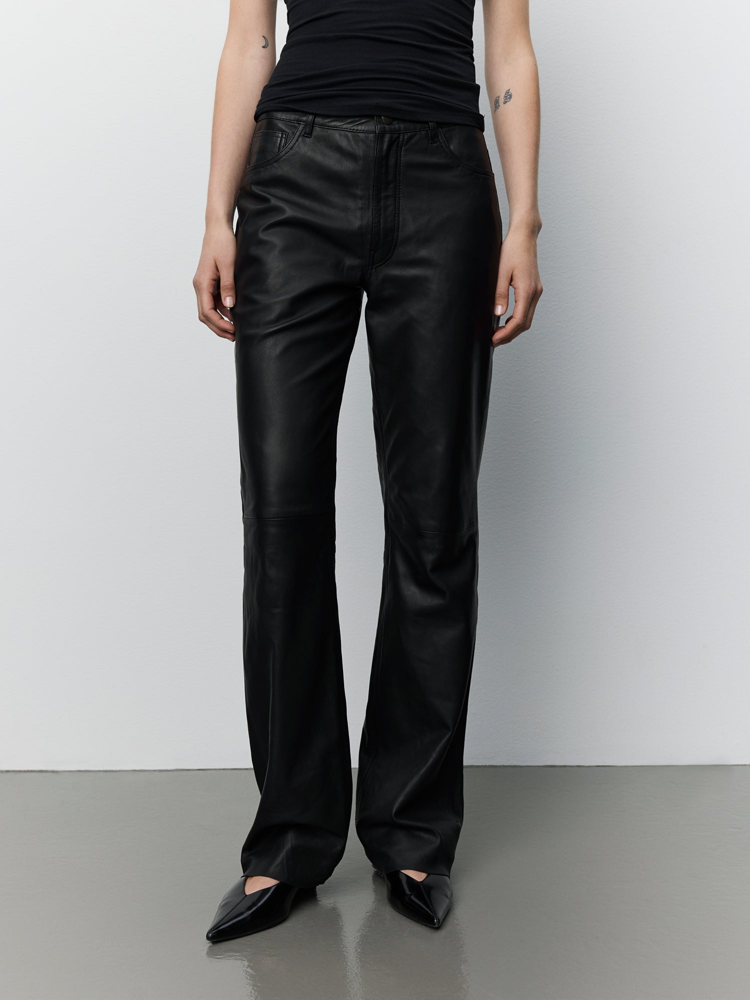 Sofie Schnoor WOMEN GATTISW LÆDERBUKSER Buks 1000 Black