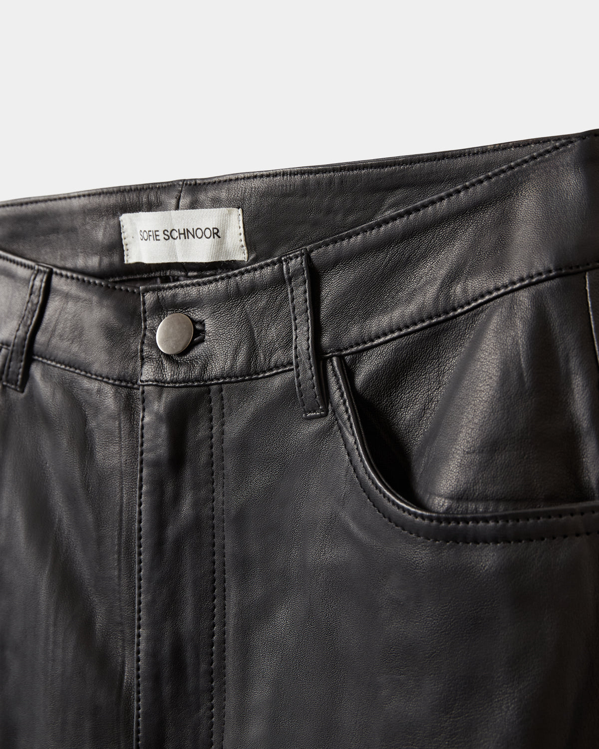 Sofie Schnoor WOMEN GATTISW LÆDERBUKSER Buks 1000 Black
