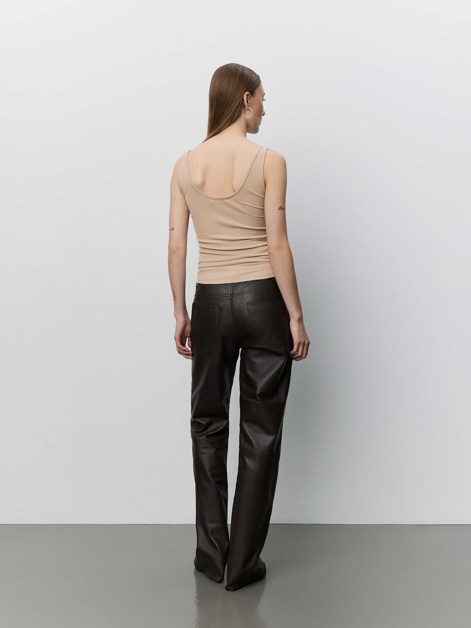 Sofie Schnoor WOMEN GATTISW LÆDERBUKSER Buks 7025 Dark brown