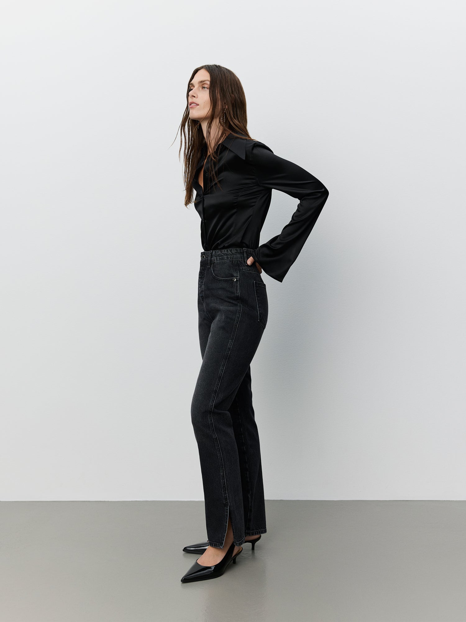 Sofie Schnoor WOMEN ICON 009 - TINNESW SLIM JEANS Jeans 1024 Black washed Denim